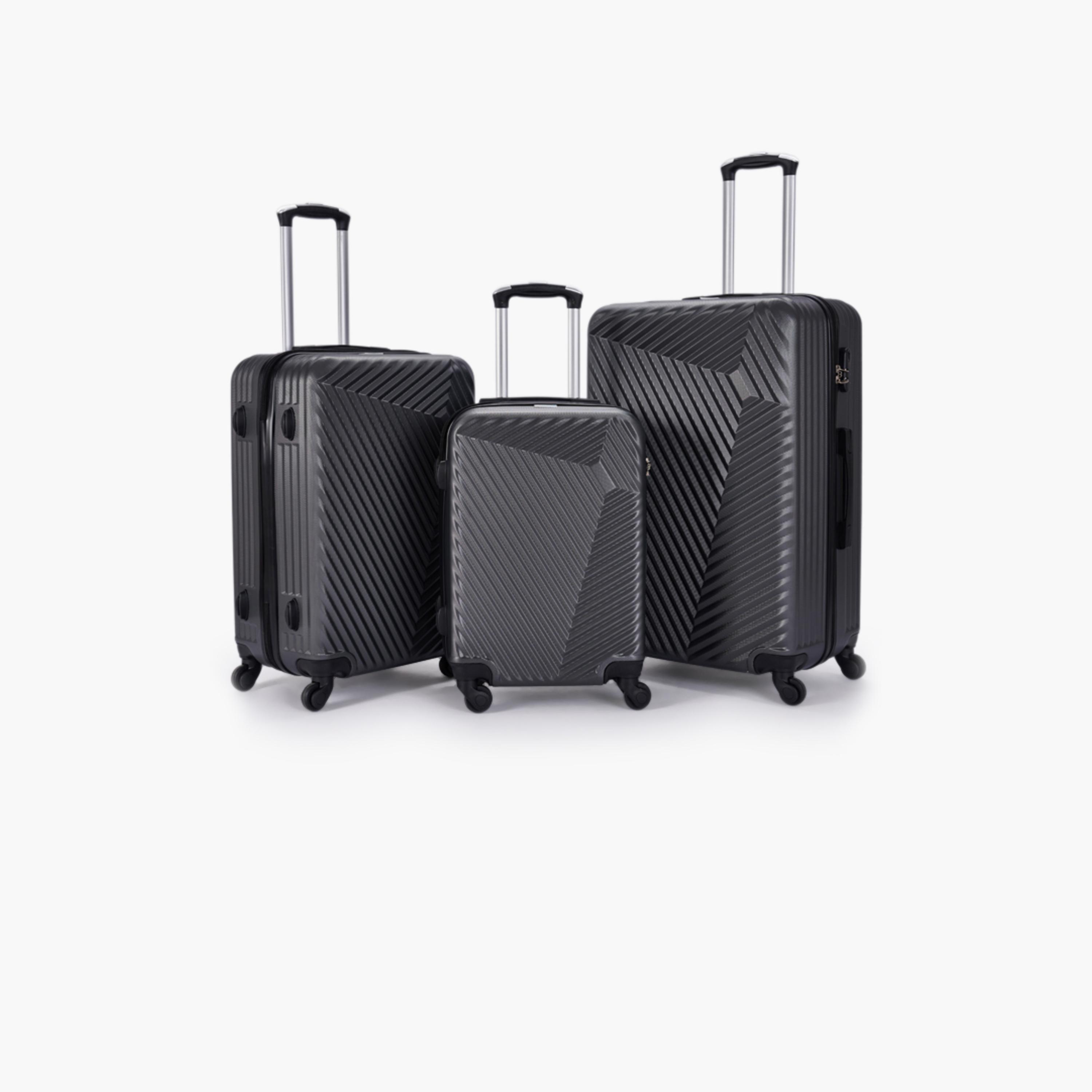 LIMRA Set of 3 ABS Hard Sided 4-Wheeler Spinner Luggage with Combination Lock-travel-luggagesandbags-luggage-image-1