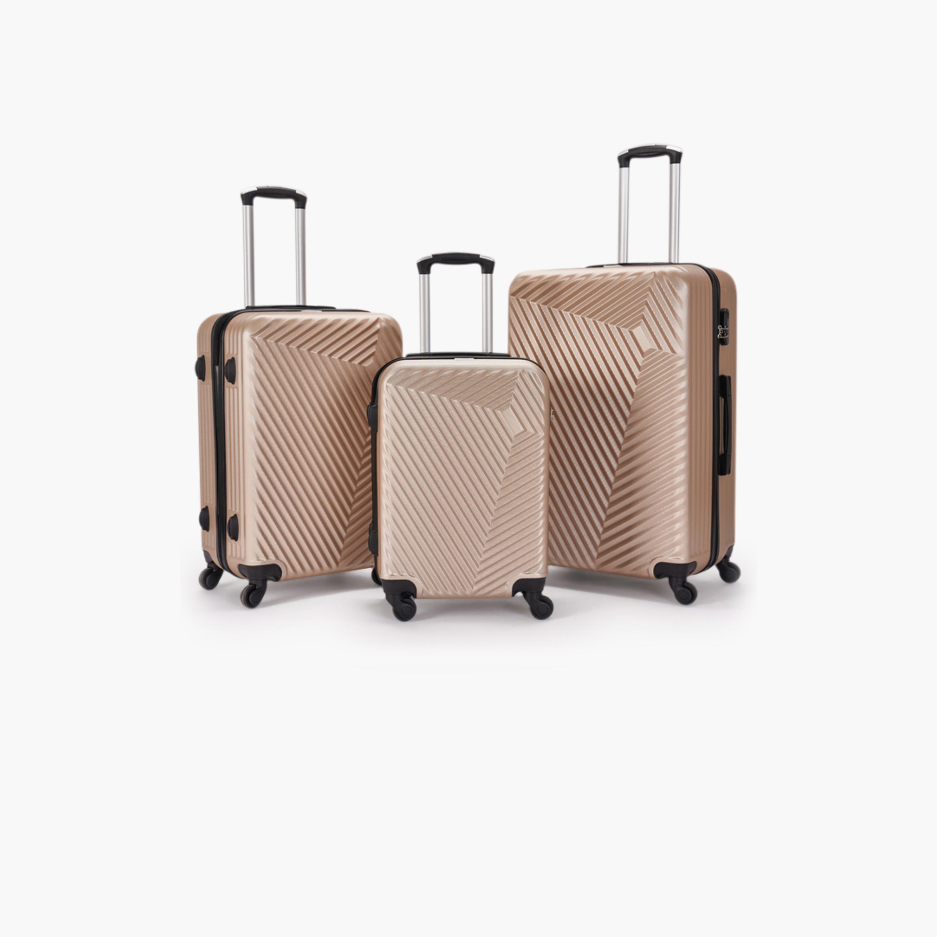 LIMRA Set of 3 ABS Hard Sided 4-Wheeler Spinner Luggage with Combination Lock-travel-luggagesandbags-luggage-image-1