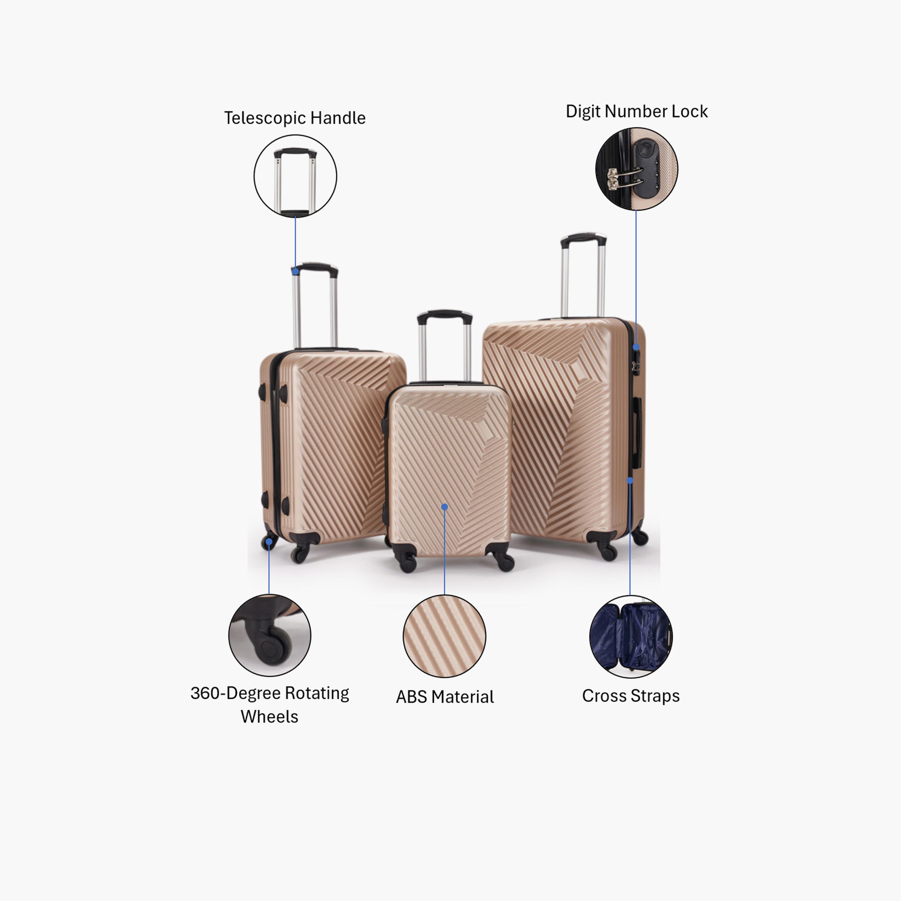 LIMRA Set of 3 ABS Hard Sided 4-Wheeler Spinner Luggage with Combination Lock-travel-luggagesandbags-luggage-image-2