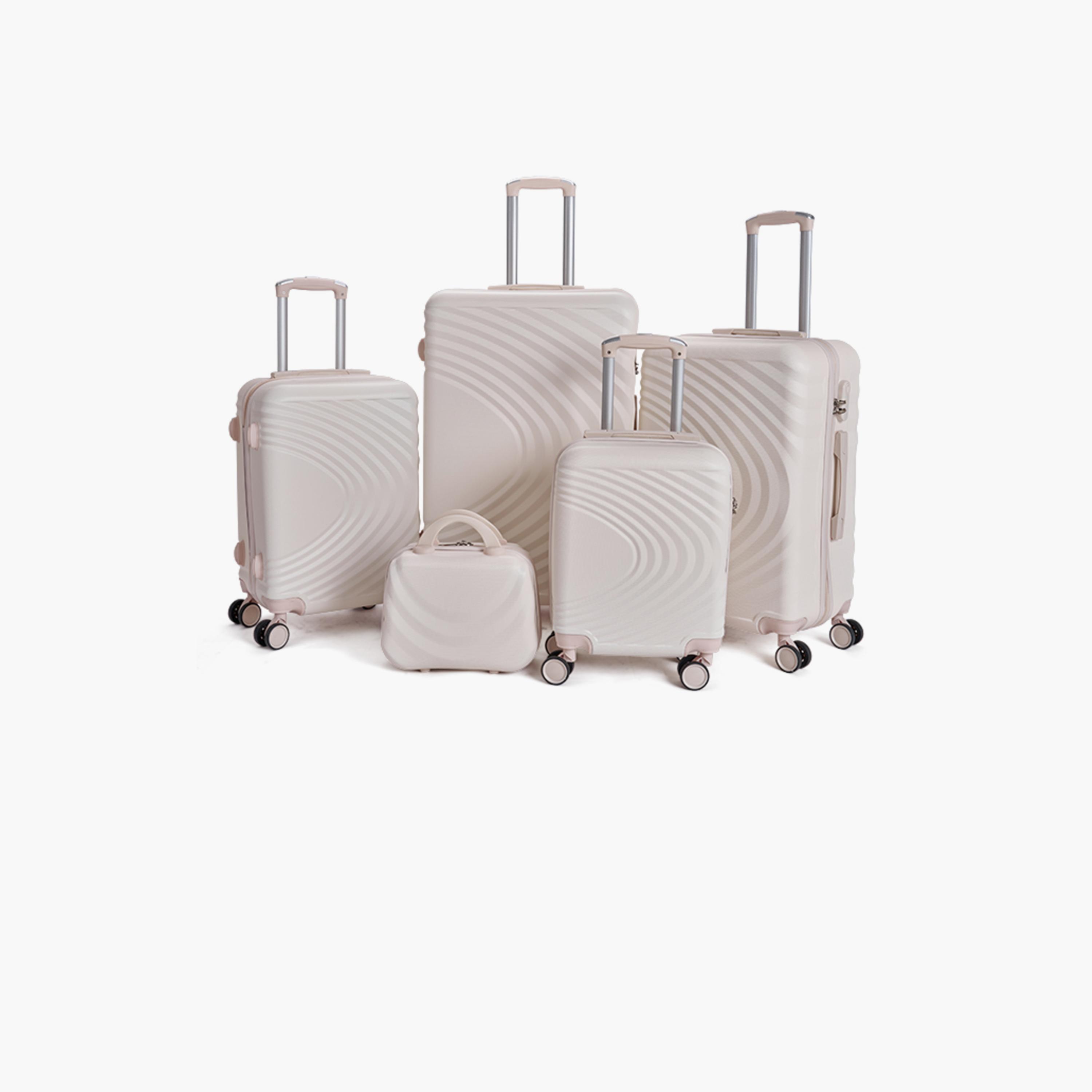 LIMRA Set of 5 ABS Hard Sided 4-Wheeler Spinner Luggage with Combination Lock-travel-luggagesandbags-luggage-image-1