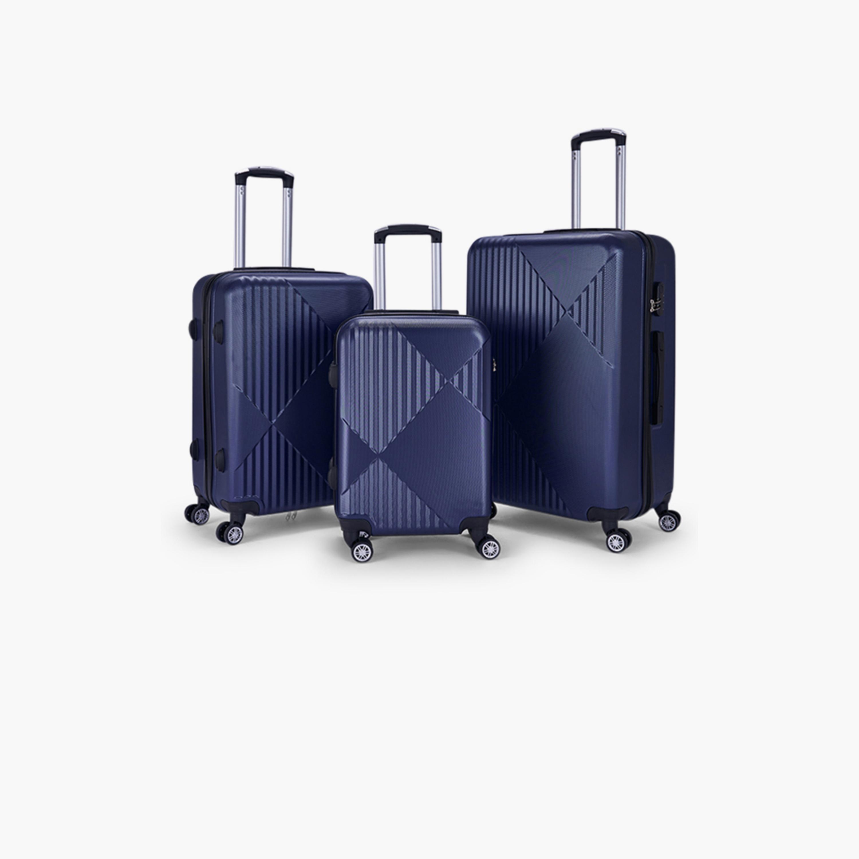 LIMRA Set of 3 ABS Hard Sided 4-Wheeler Spinner Luggage with Combination Lock-travel-luggagesandbags-luggage-image-1