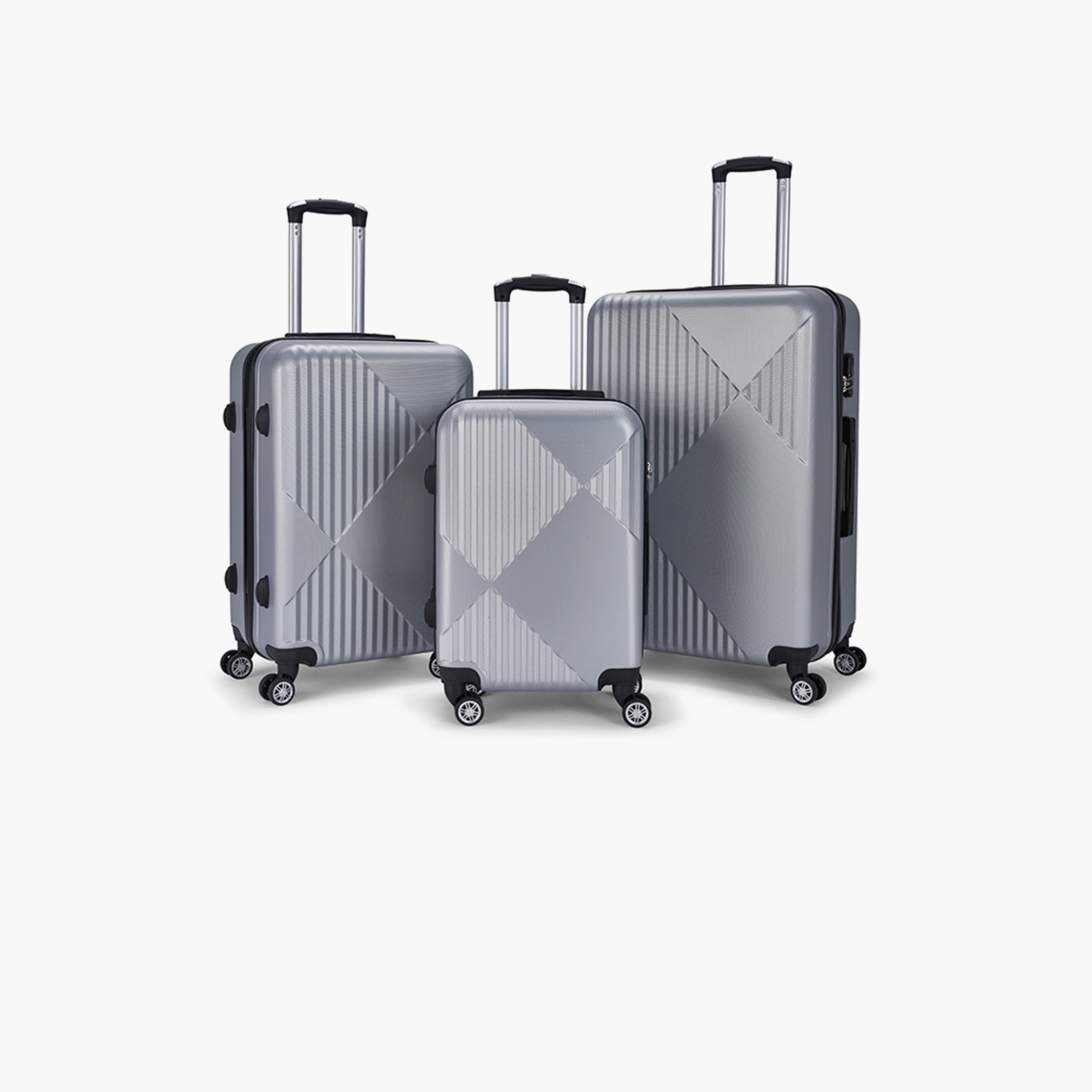 LIMRA Set of 3 ABS Hard Sided 4-Wheeler Spinner Luggage with Combination Lock-travel-luggagesandbags-luggage-image-1