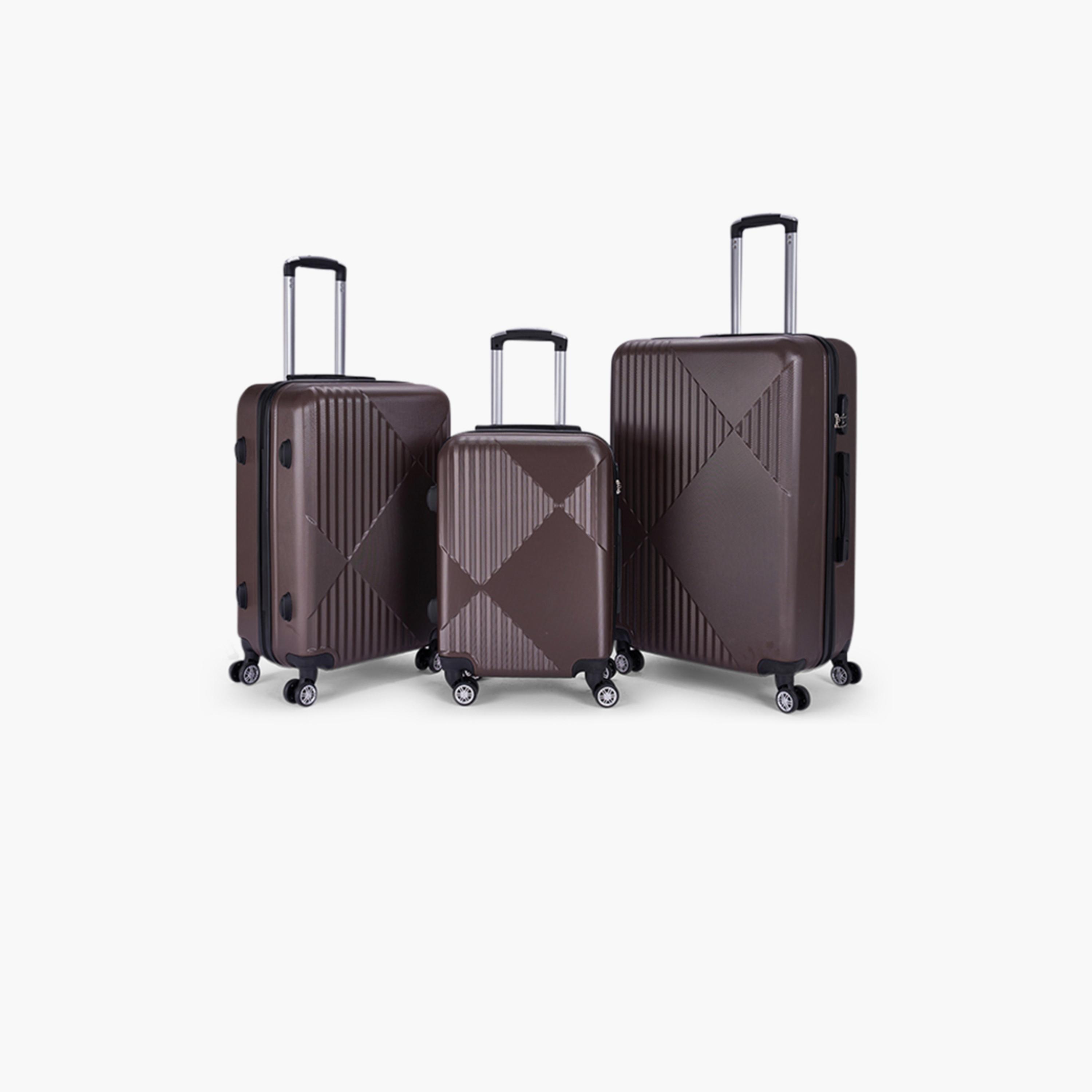 LIMRA Set of 3 ABS Hard Sided 4-Wheeler Spinner Luggage with Combination Lock-travel-luggagesandbags-luggage-image-1