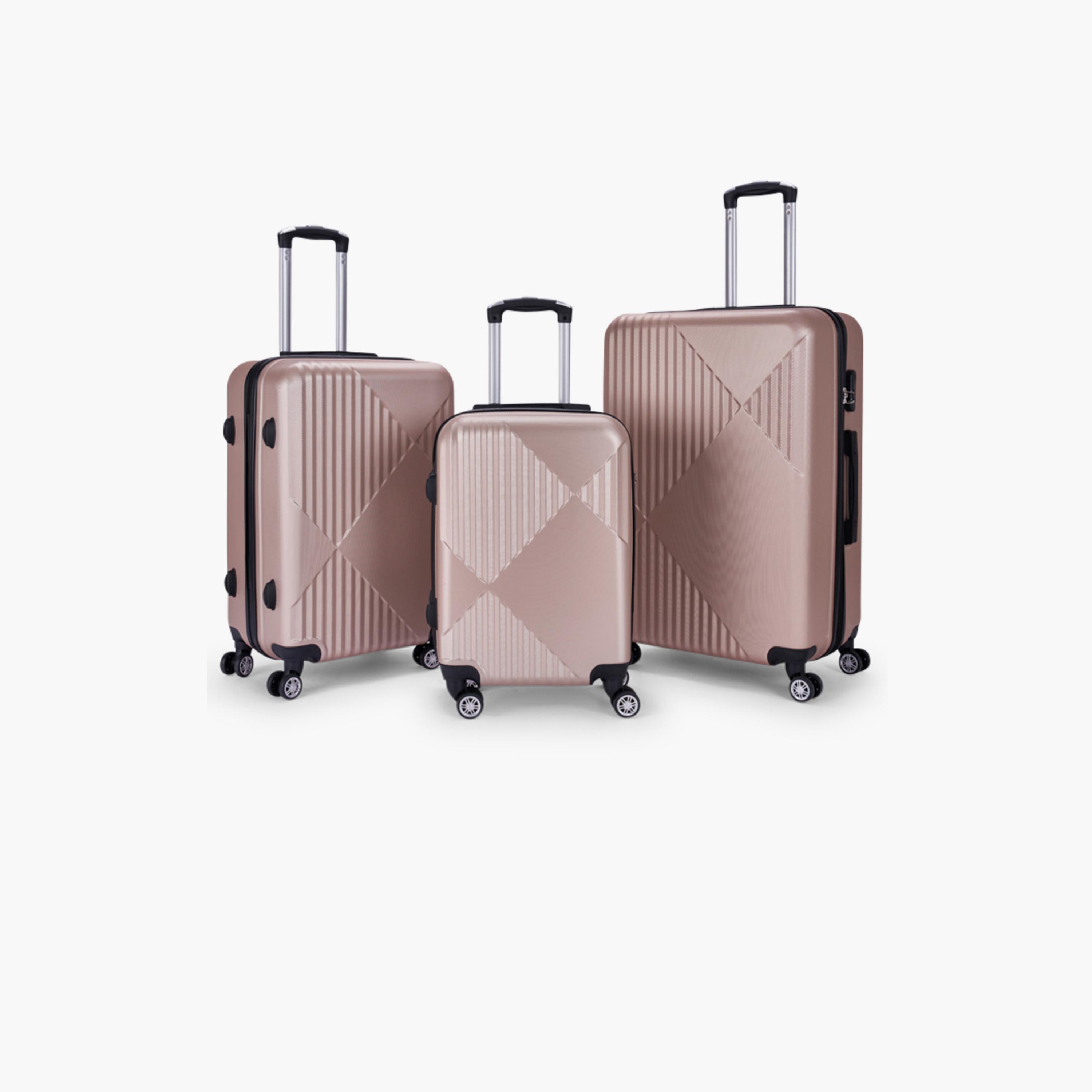 LIMRA Set of 3 ABS Hard Sided 4-Wheeler Spinner Luggage with Combination Lock-travel-luggagesandbags-luggage-image-1