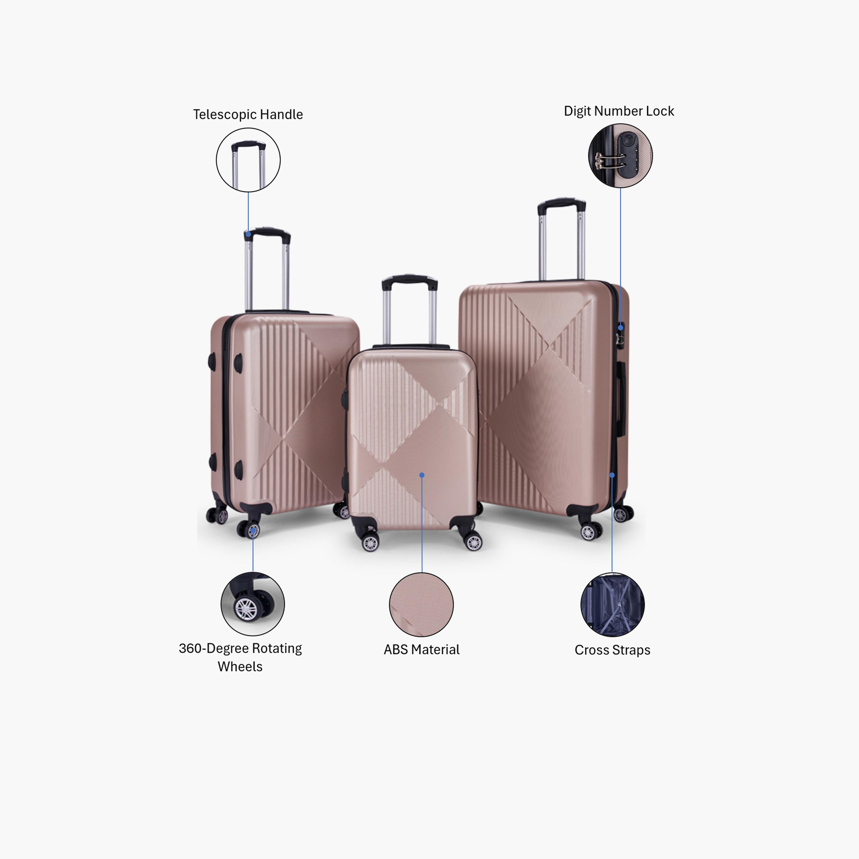 LIMRA Set of 3 ABS Hard Sided 4-Wheeler Spinner Luggage with Combination Lock-travel-luggagesandbags-luggage-image-2