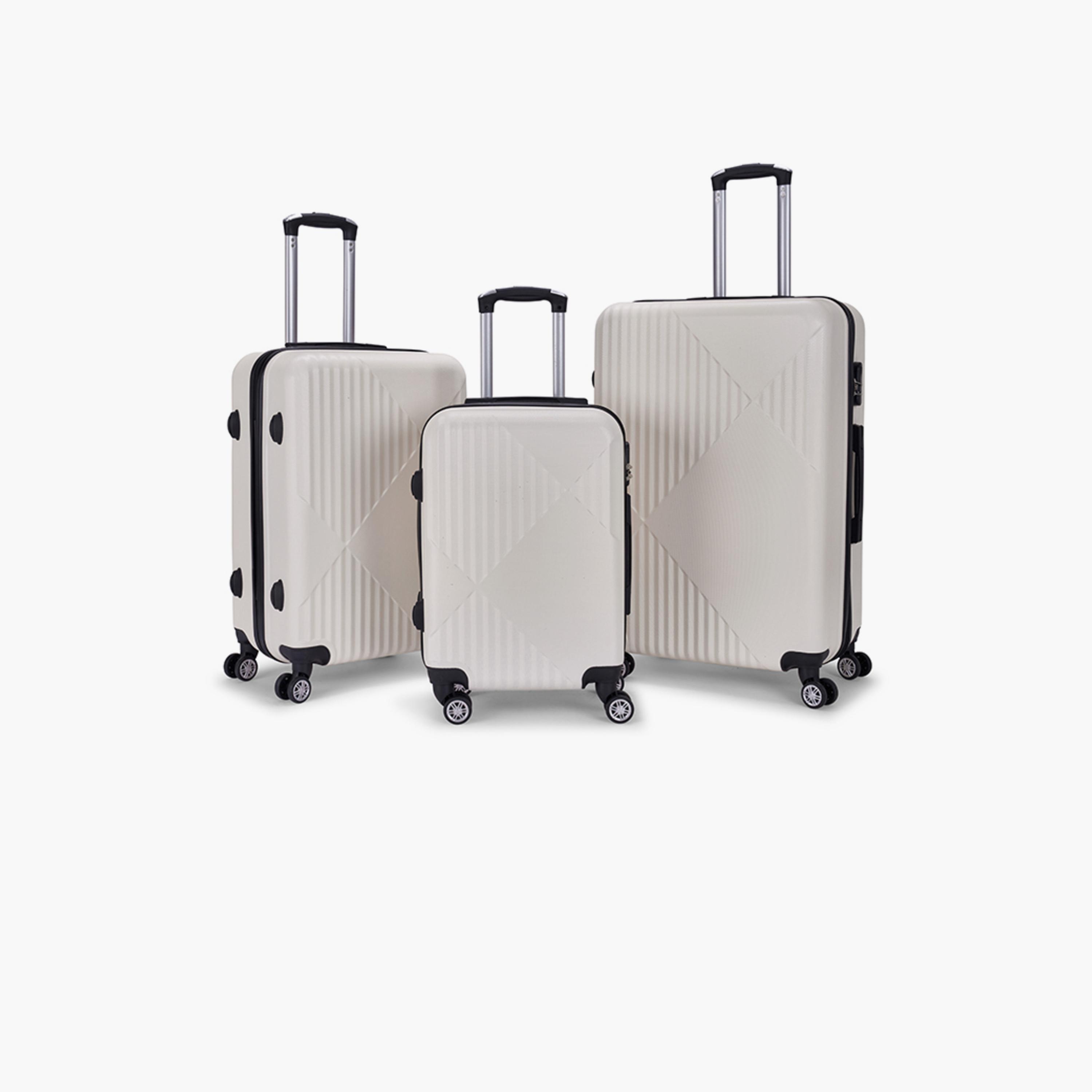 LIMRA Set of 3 ABS Hard Sided 4-Wheeler Spinner Luggage with Combination Lock-travel-luggagesandbags-luggage-image-1