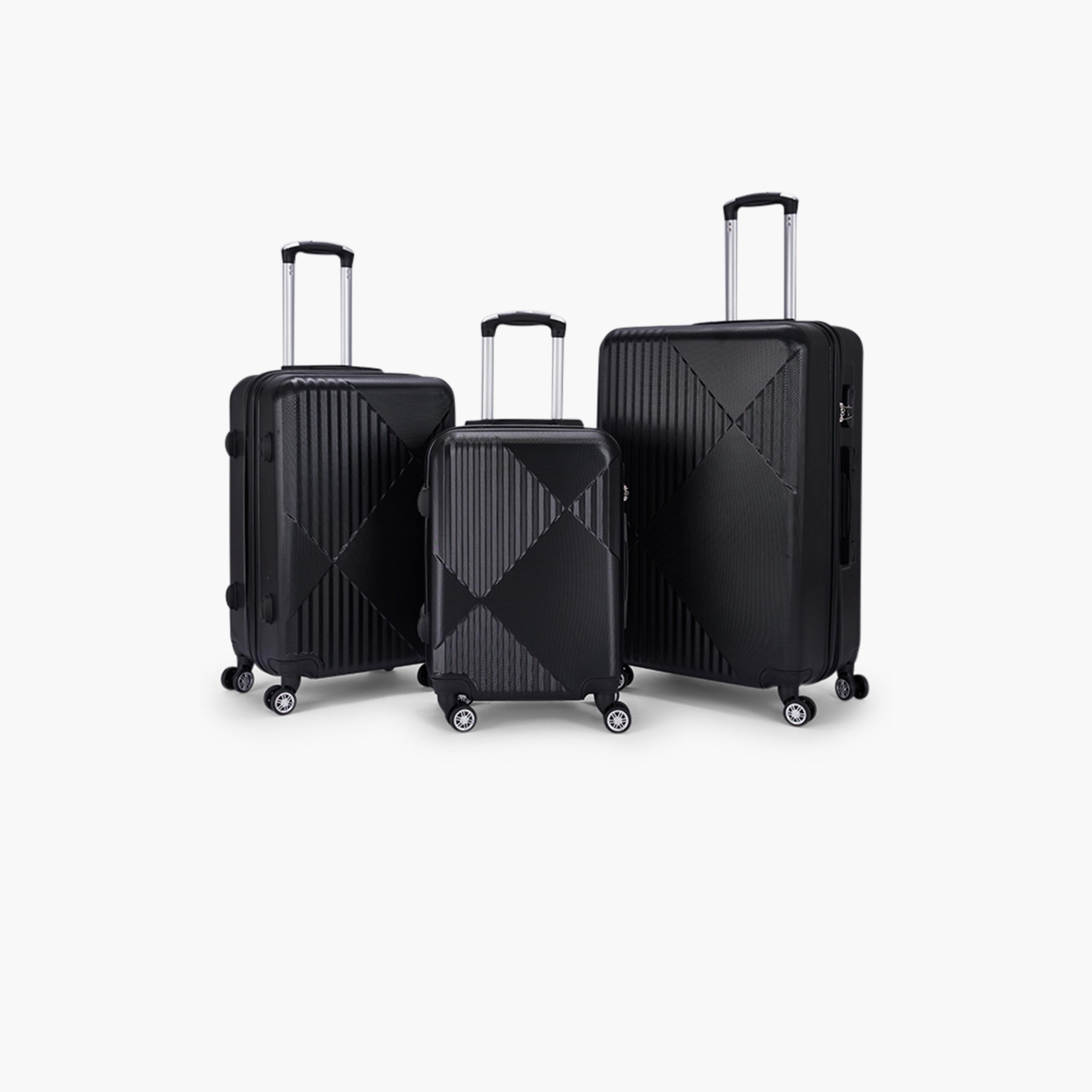LIMRA Set of 3 ABS Hard Sided 4-Wheeler Spinner Luggage with Combination Lock-travel-luggagesandbags-luggage-image-1