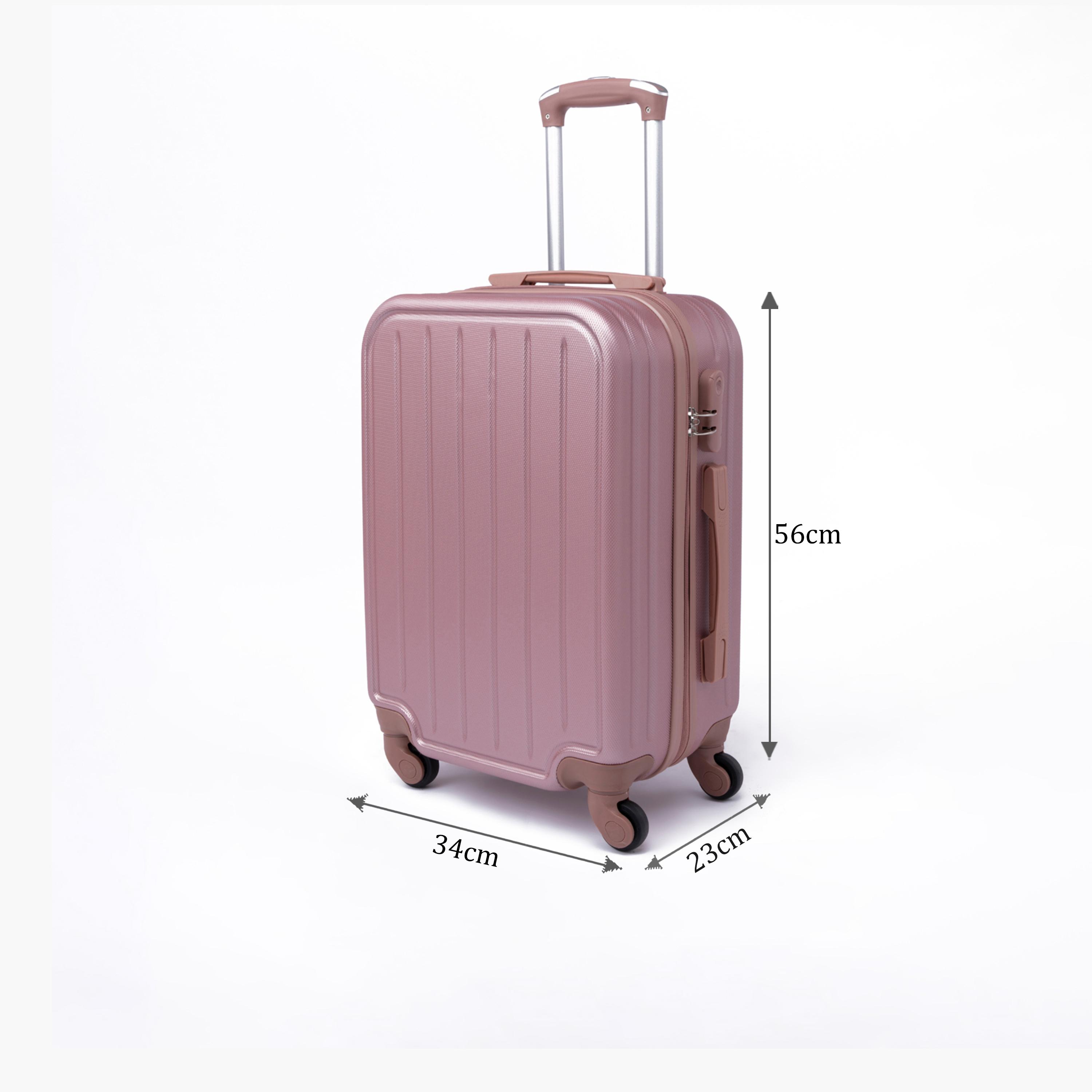 LIMRA 56 CM Small Cabin ABS Hard Sided 4-Wheeler Spinner Luggage with Combination Lock-travel-luggagesandbags-luggage-image-2