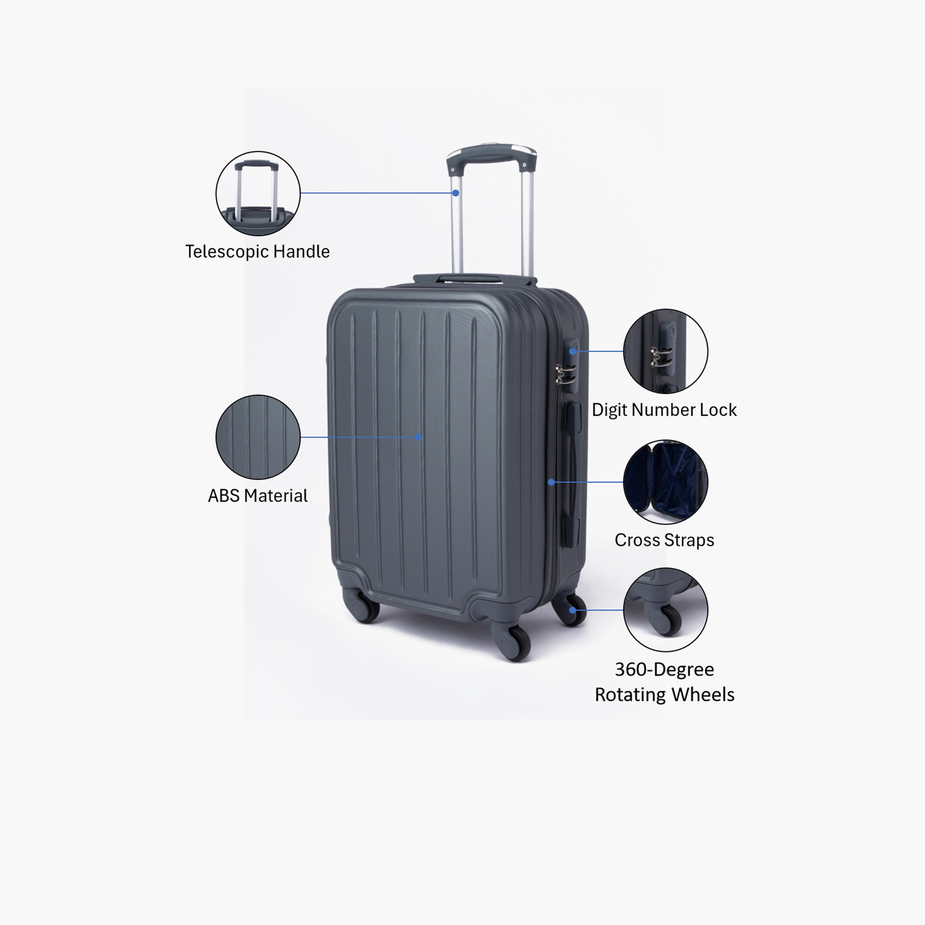 LIMRA 56 CM Small Cabin ABS Hard Sided 4-Wheeler Spinner Luggage with Combination Lock-travel-luggagesandbags-luggage-image-3