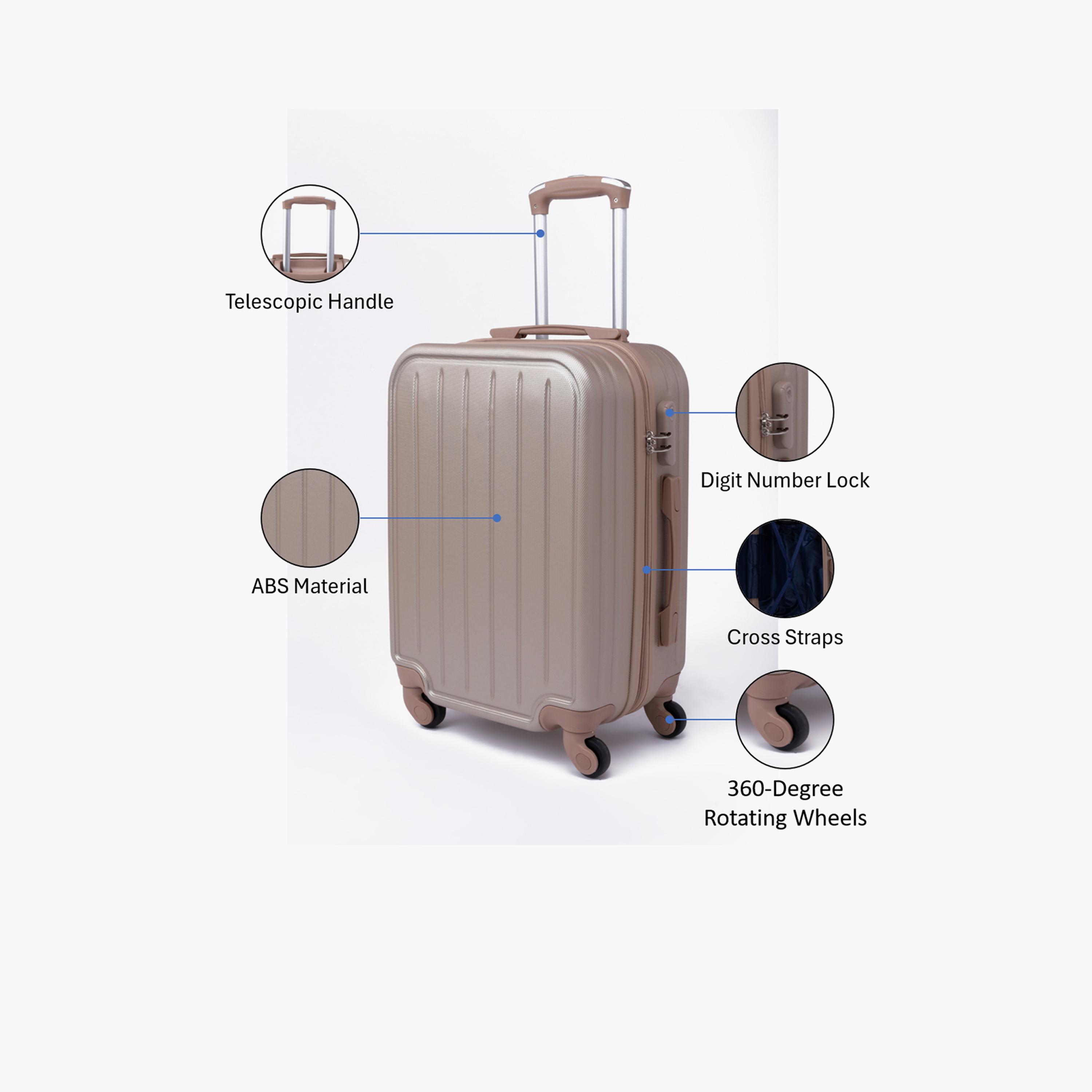 LIMRA 56 CM Small Cabin ABS Hard Sided 4-Wheeler Spinner Luggage with Combination Lock-travel-luggagesandbags-luggage-image-3
