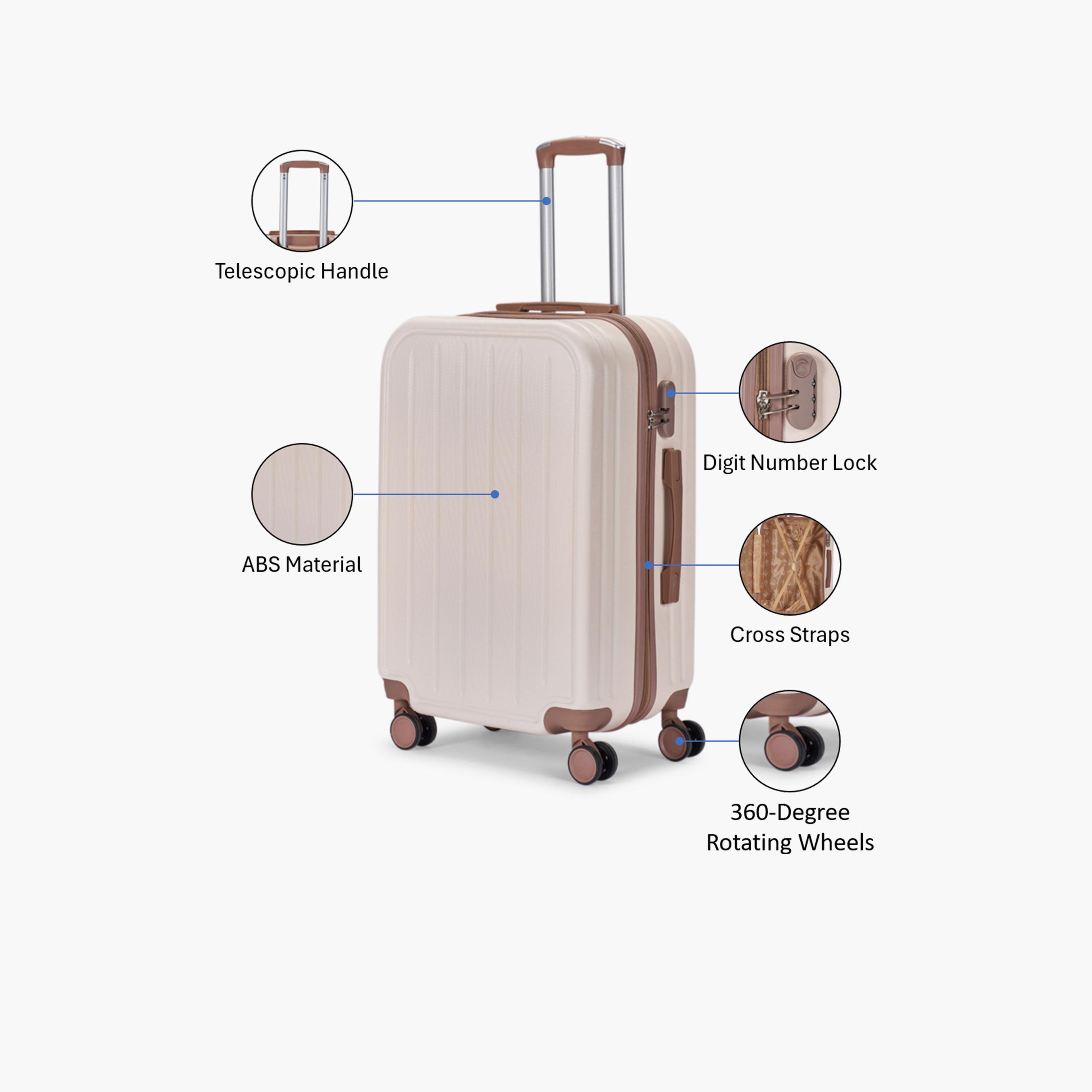 LIMRA 56 CM Small Cabin ABS Hard Sided 4-Wheeler Spinner Luggage with Combination Lock-travel-luggagesandbags-luggage-image-3