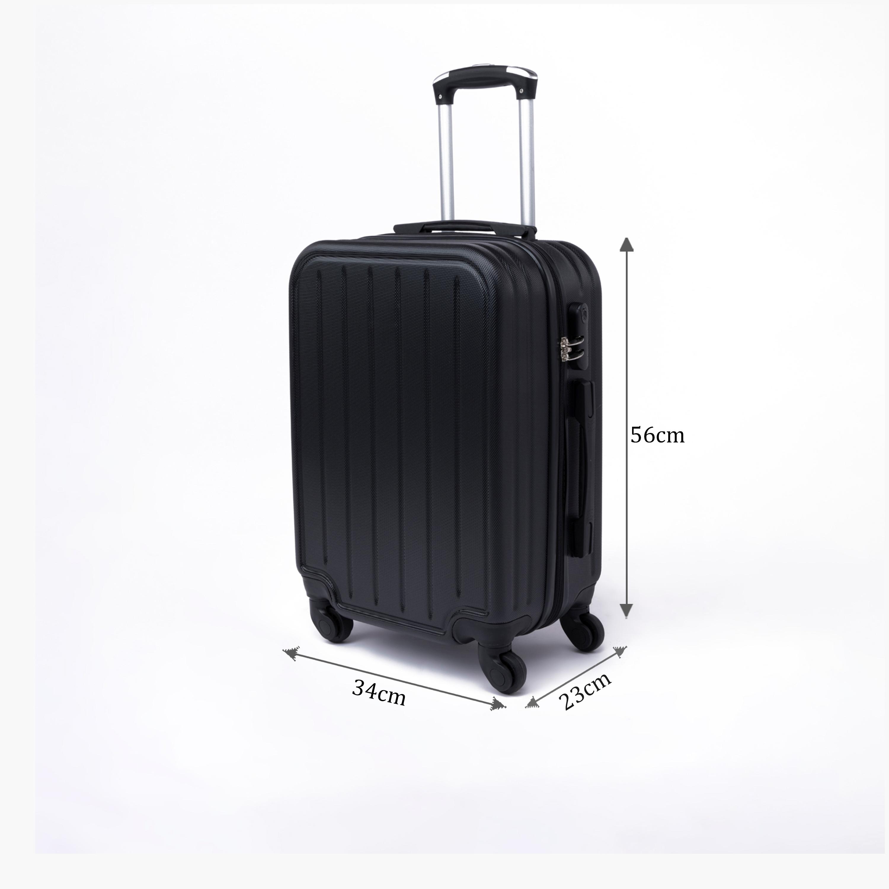 LIMRA 56 CM Small Cabin ABS Hard Sided 4-Wheeler Spinner Luggage with Combination Lock-travel-luggagesandbags-luggage-image-2