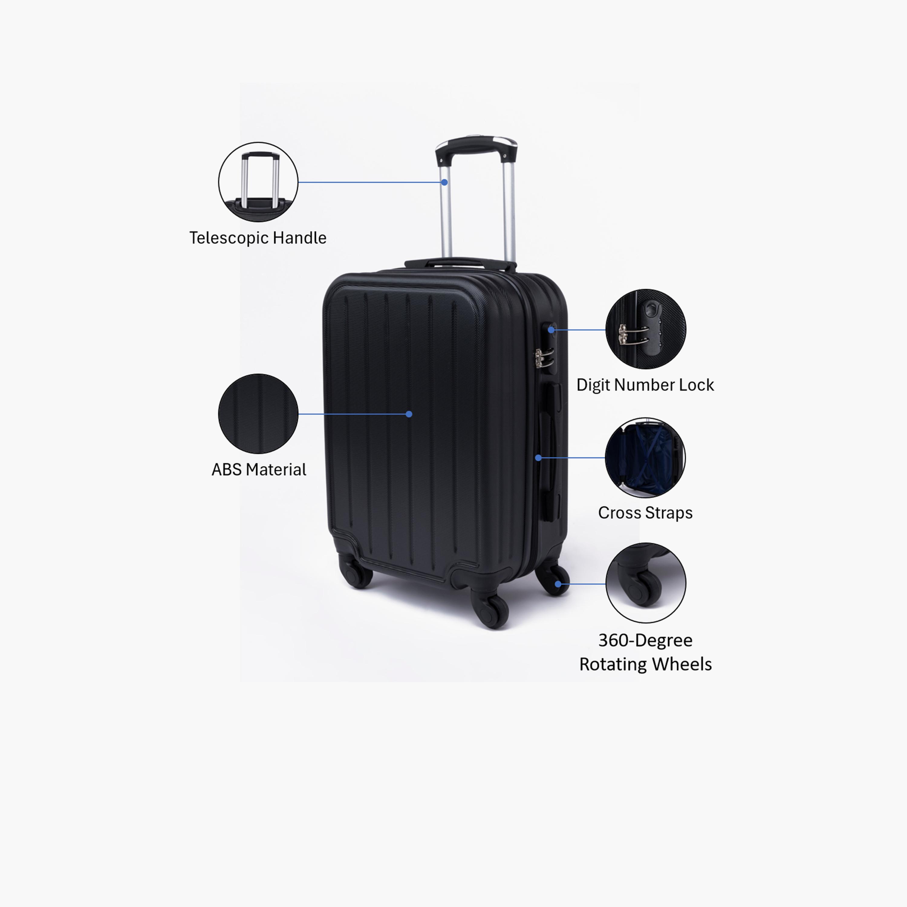 LIMRA 56 CM Small Cabin ABS Hard Sided 4-Wheeler Spinner Luggage with Combination Lock-travel-luggagesandbags-luggage-image-3