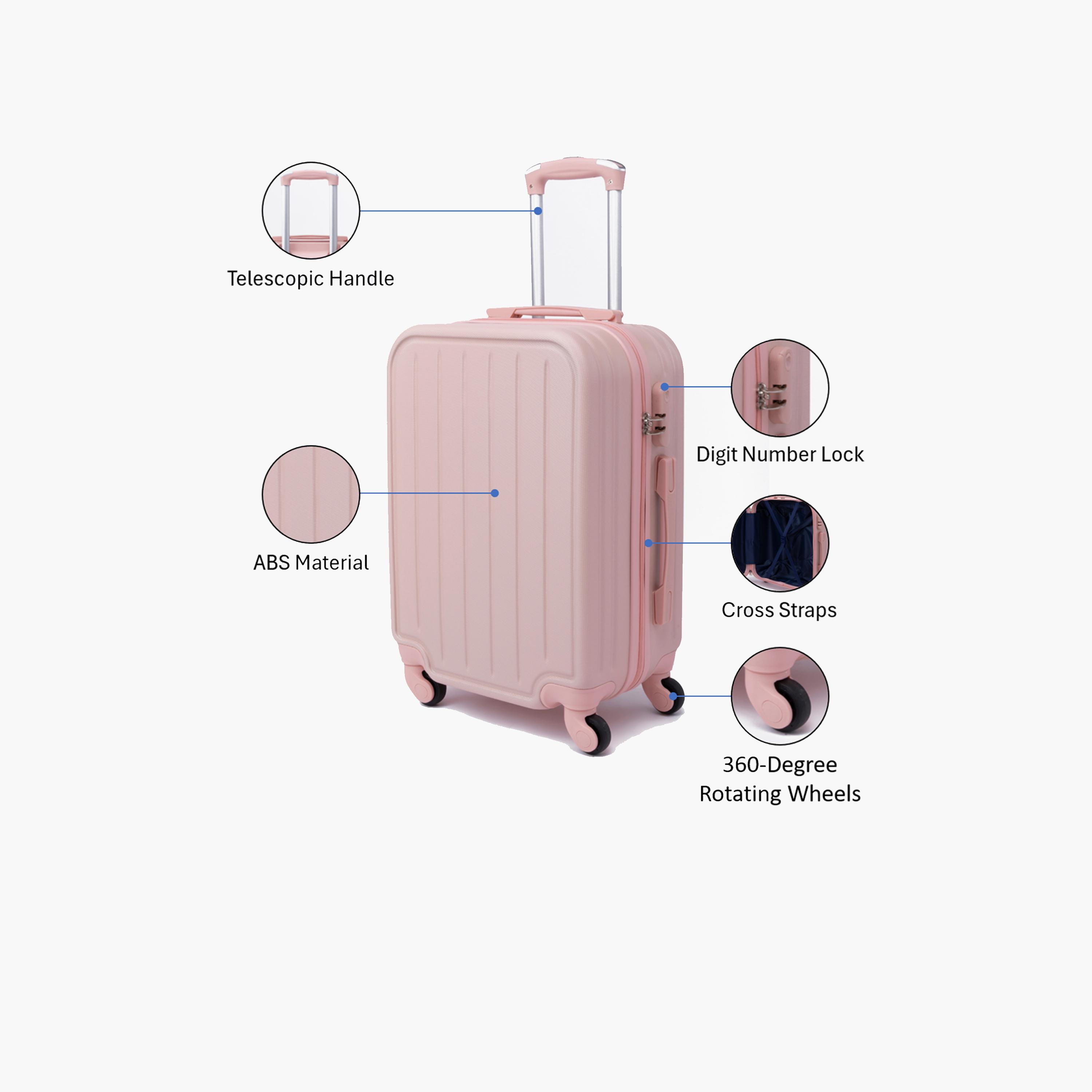 LIMRA 56 CM Small Cabin ABS Hard Sided 4-Wheeler Spinner Luggage with Combination Lock-travel-luggagesandbags-luggage-image-3