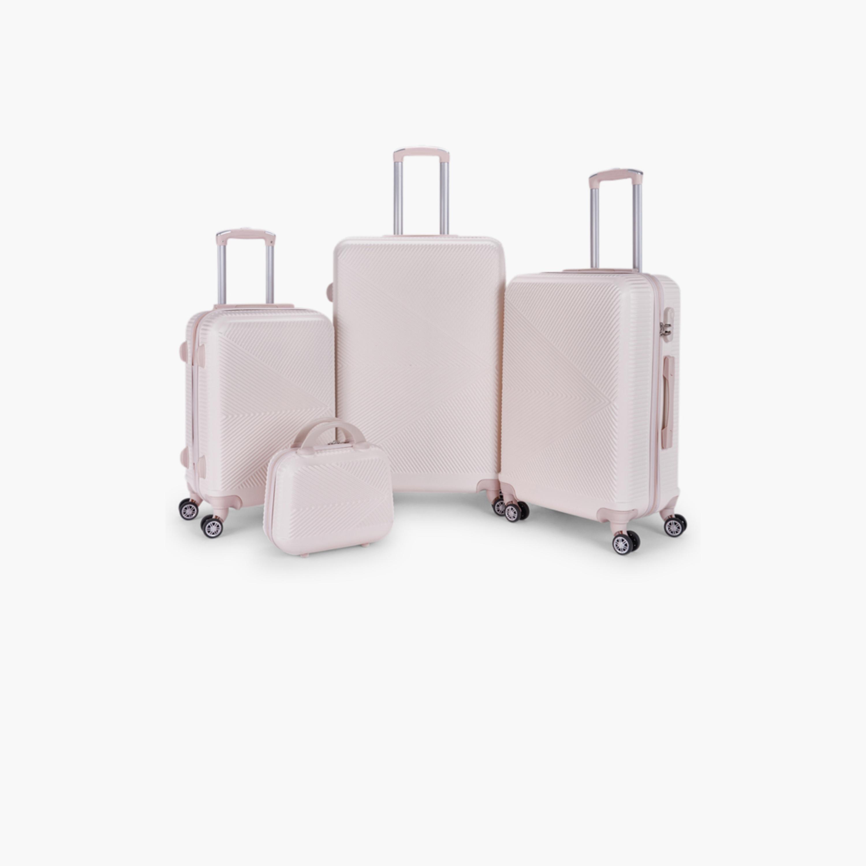 LIMRA Set of 4 ABS Hard Sided 4-Wheeler Spinner Luggage with Combination Lock-travel-luggagesandbags-luggage-image-1