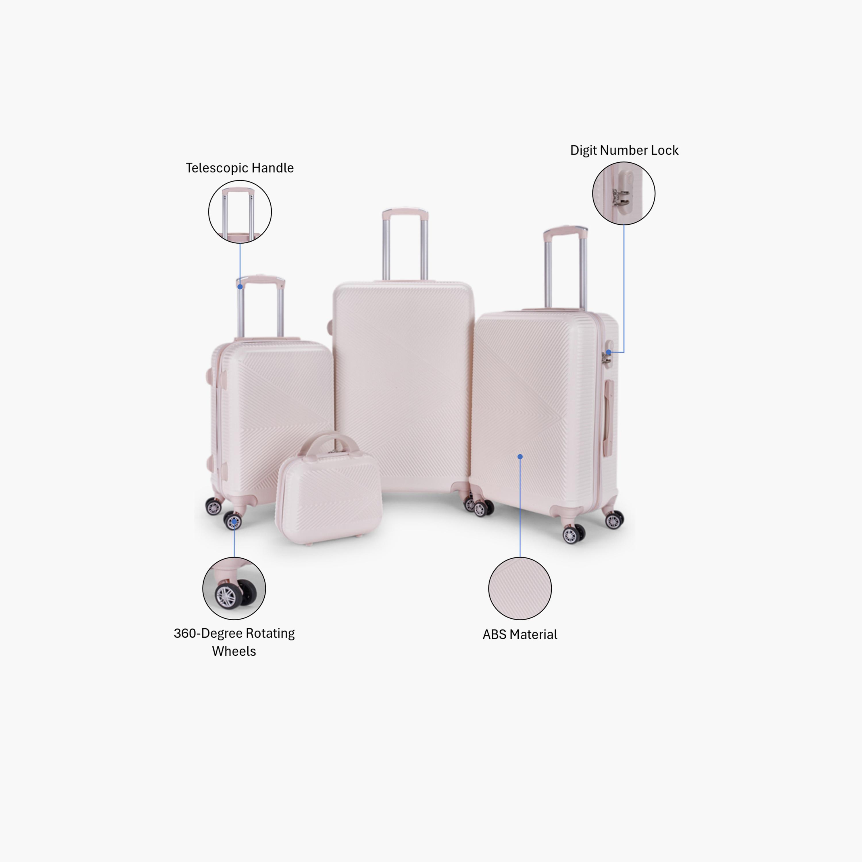 LIMRA Set of 4 ABS Hard Sided 4-Wheeler Spinner Luggage with Combination Lock-travel-luggagesandbags-luggage-image-2