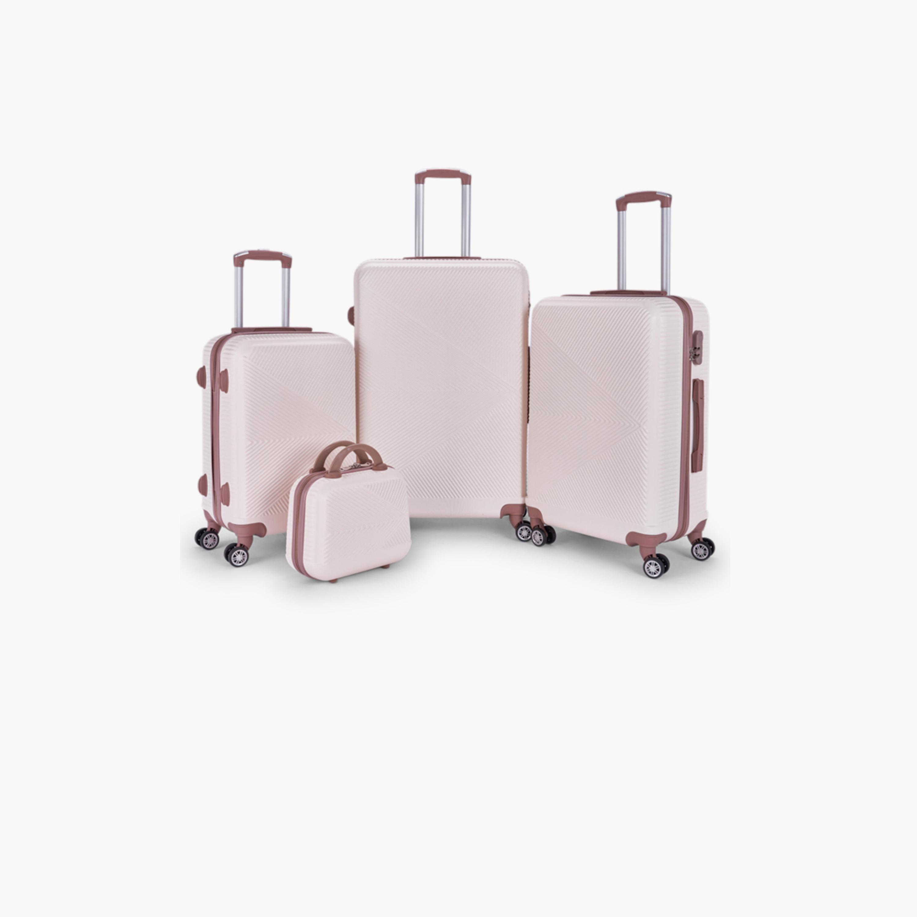 LIMRA Set of 4 ABS Hard Sided 4-Wheeler Spinner Luggage with Combination Lock-travel-luggagesandbags-luggage-image-1