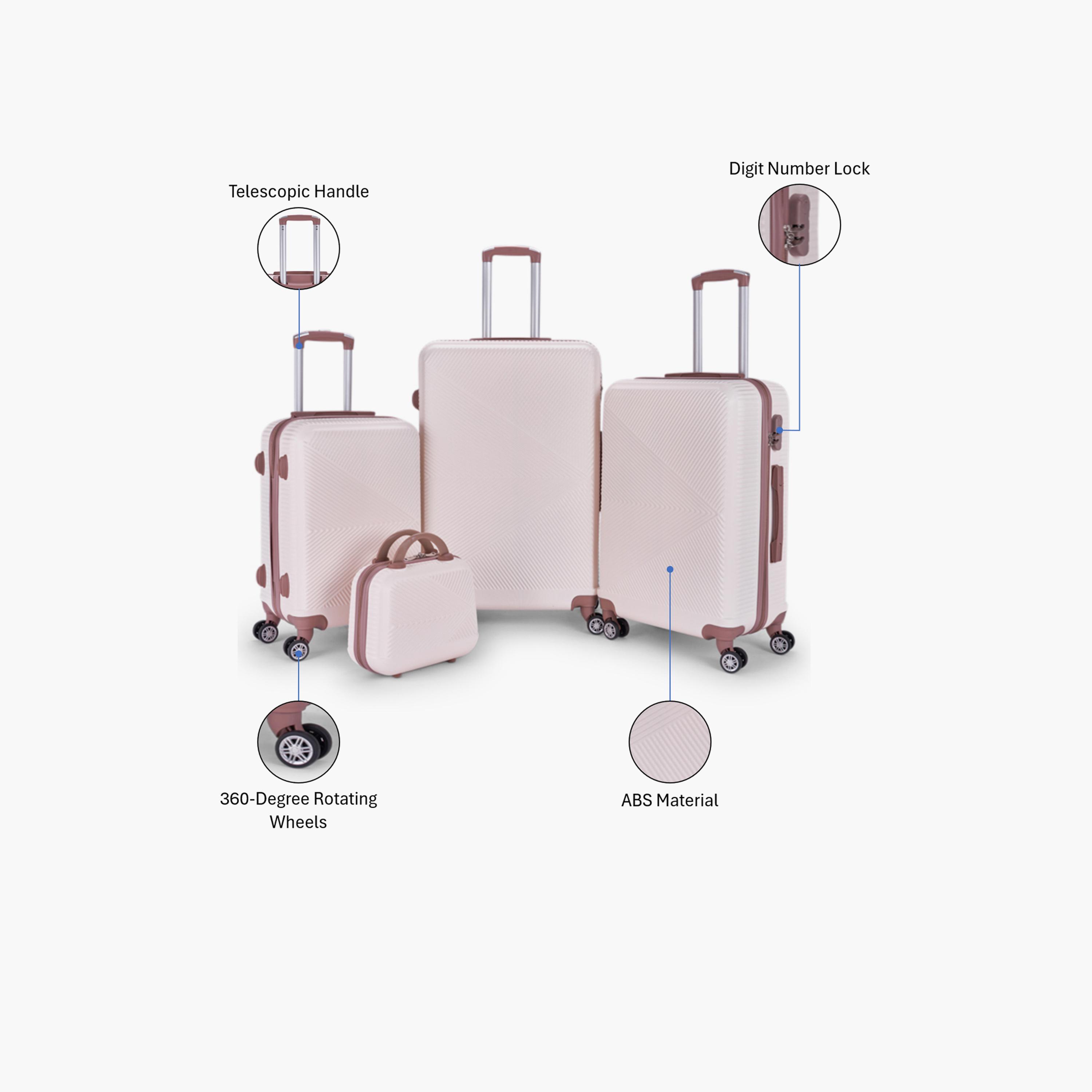 LIMRA Set of 4 ABS Hard Sided 4-Wheeler Spinner Luggage with Combination Lock-travel-luggagesandbags-luggage-image-2