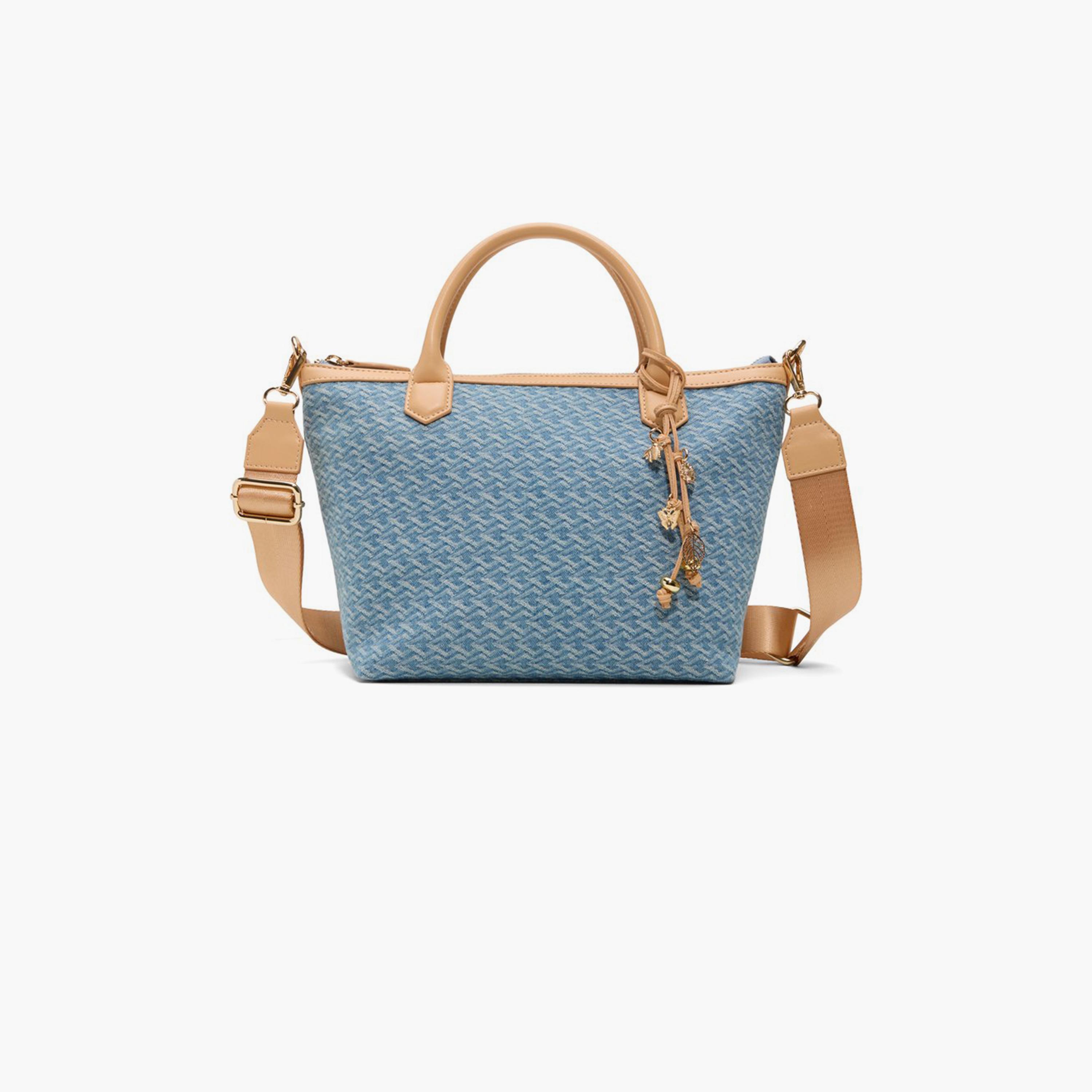 كول ات سبرينغ- شنطة كتف سادة إغلاق بسحاب مقبض مزدوج | 39 × 22 × 14 سم-women-bagsandwallets-handbags-image-7
