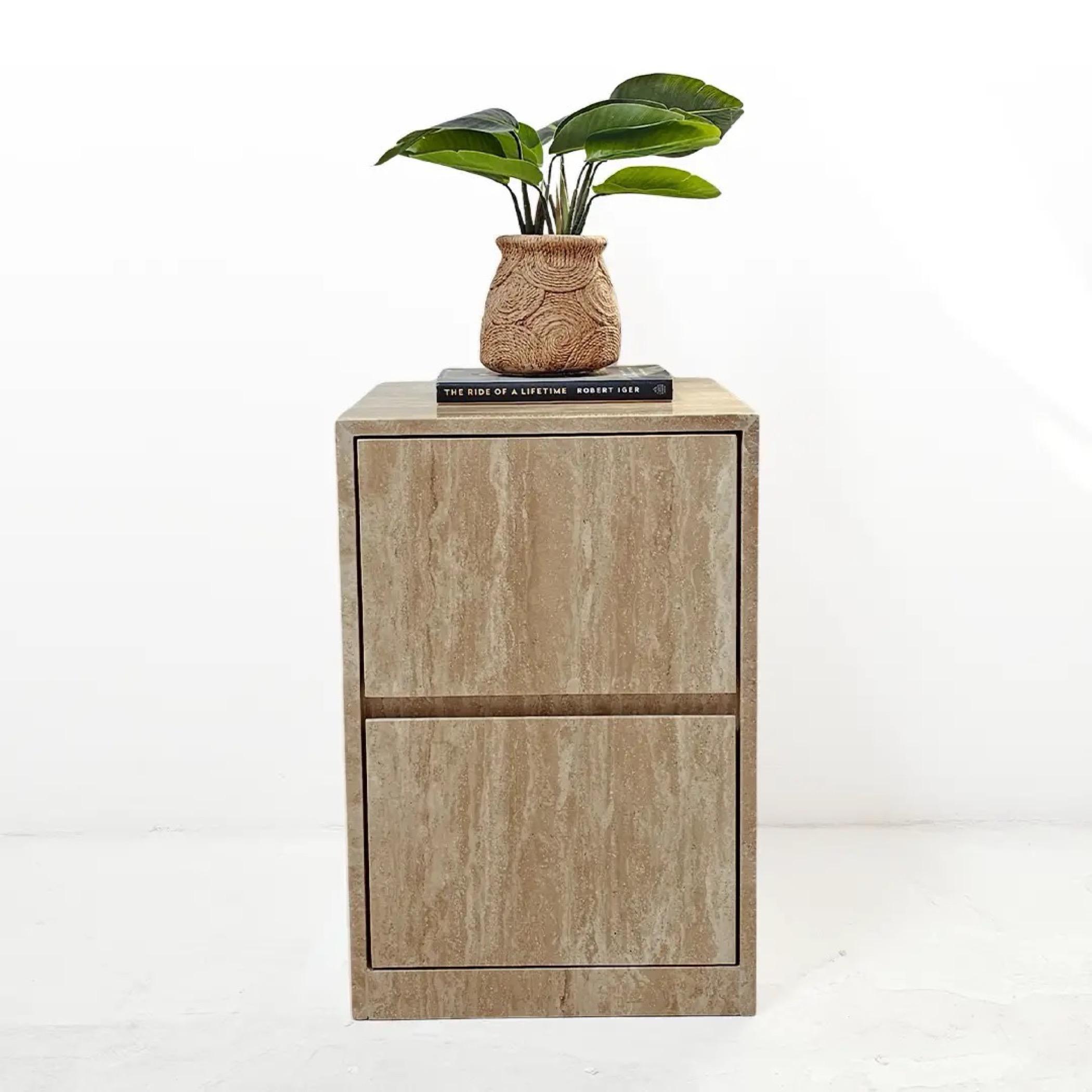 Lamac Trina Marble Top Side Table