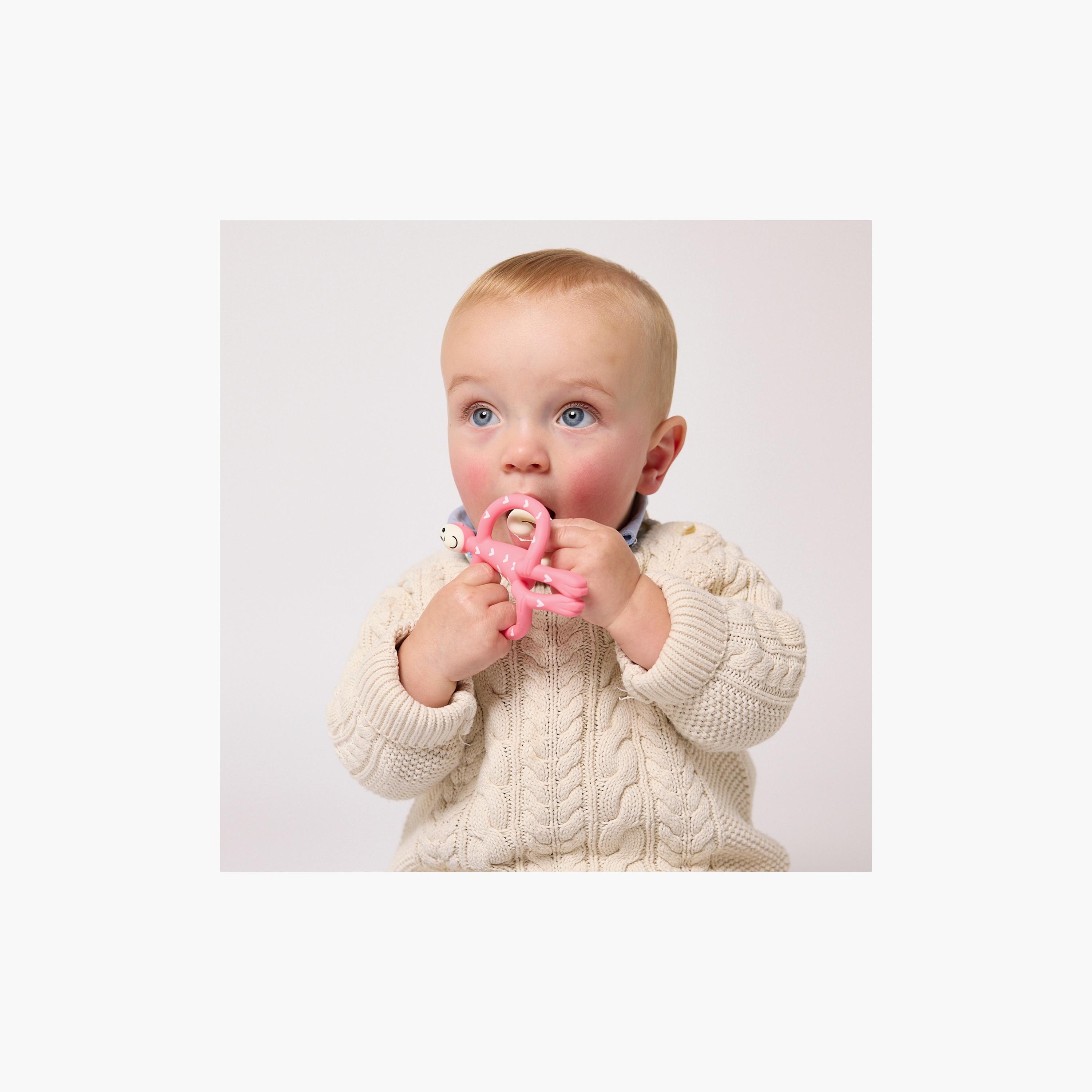 Matchstick Monkey Original Teether Love Hearts - 3 mths +-baby-feeding-teethers-image-4