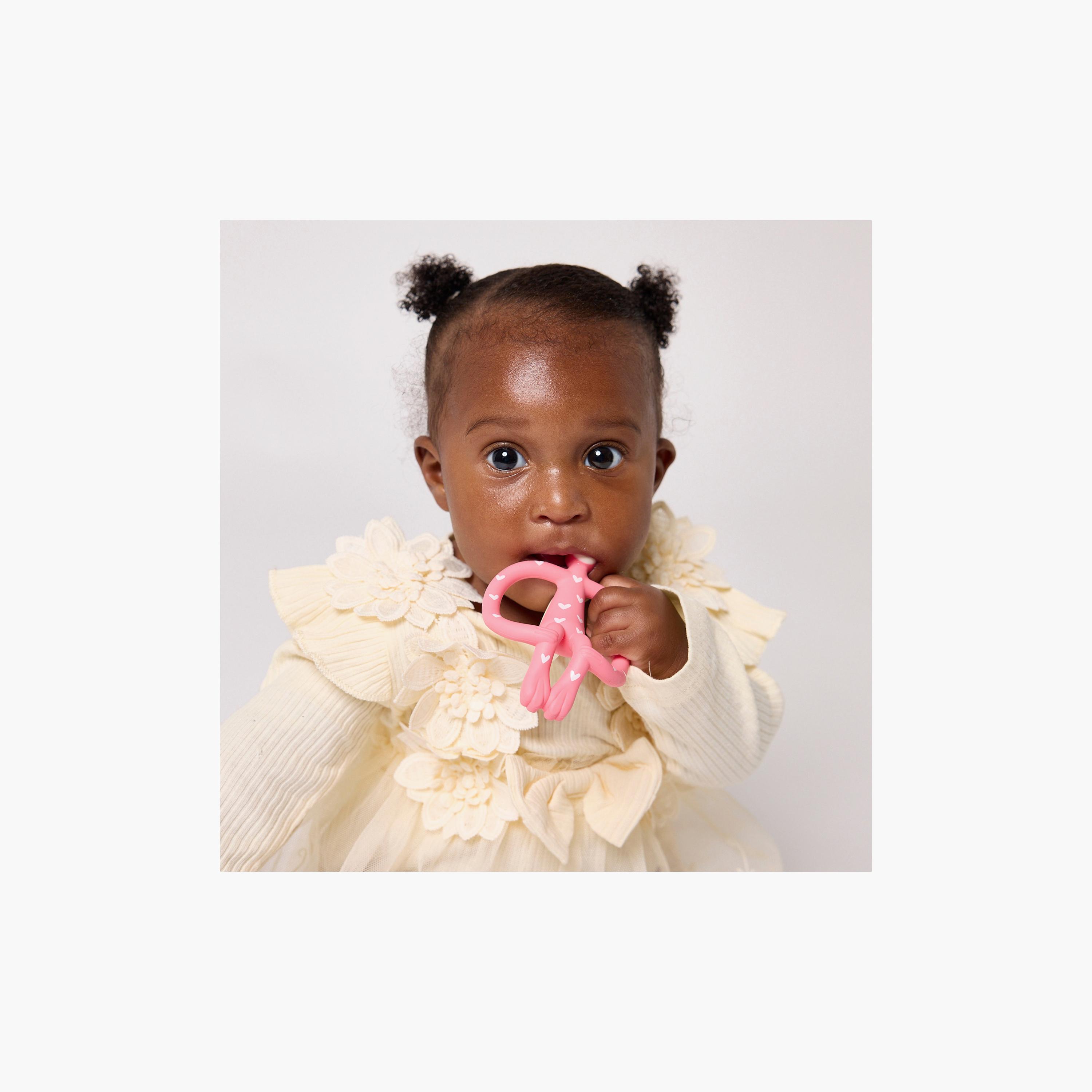 Matchstick Monkey Original Teether Love Hearts - 3 mths +-baby-feeding-teethers-image-5