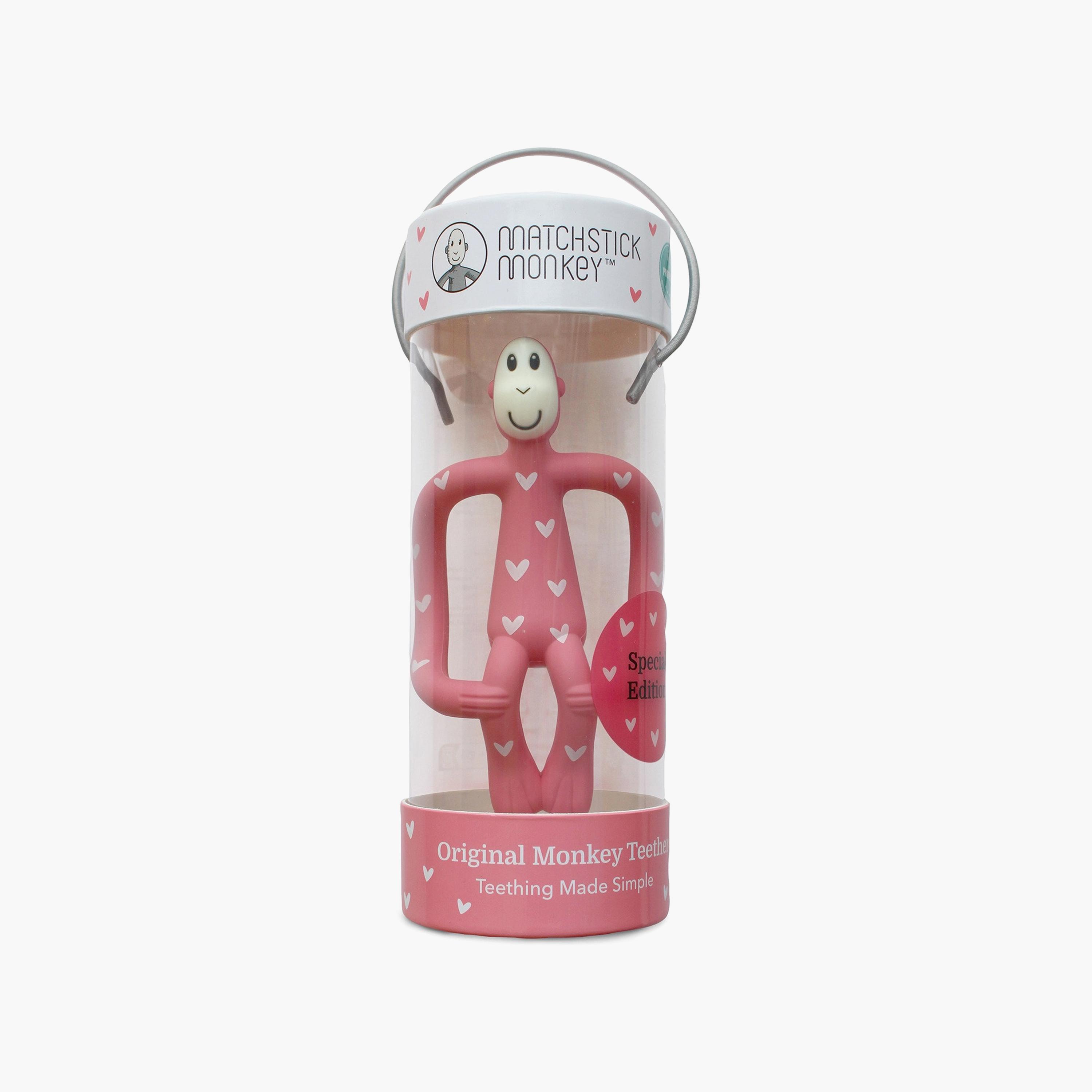 Matchstick Monkey Original Teether Love Hearts - 3 mths +-baby-feeding-teethers-image-6