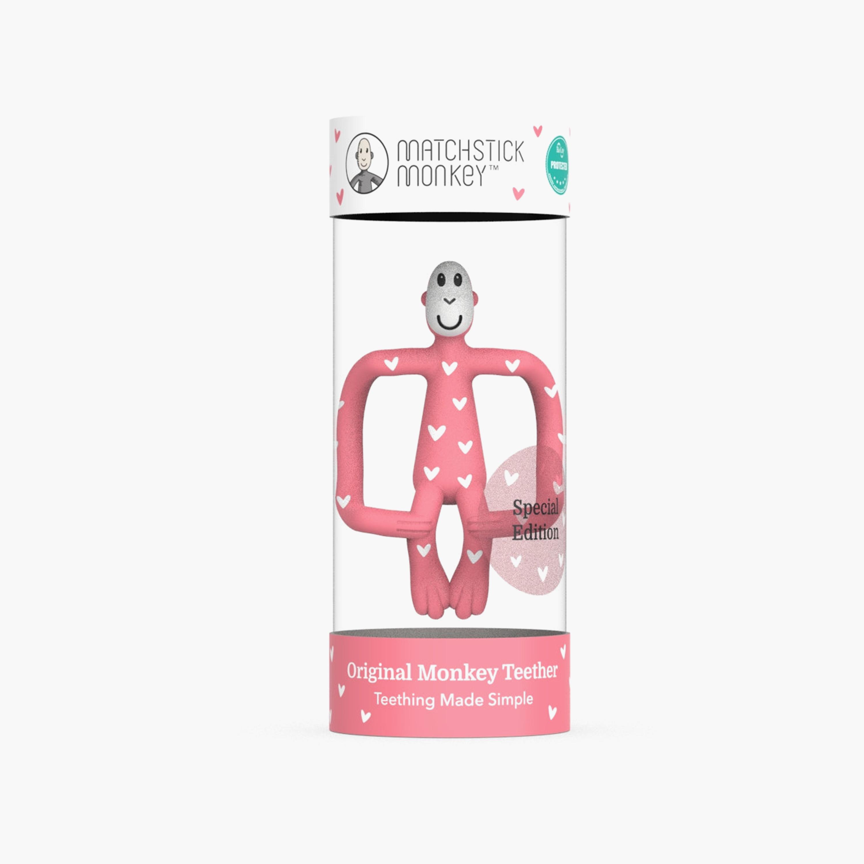 Matchstick Monkey Original Teether Love Hearts - 3 mths +-baby-feeding-teethers-image-7