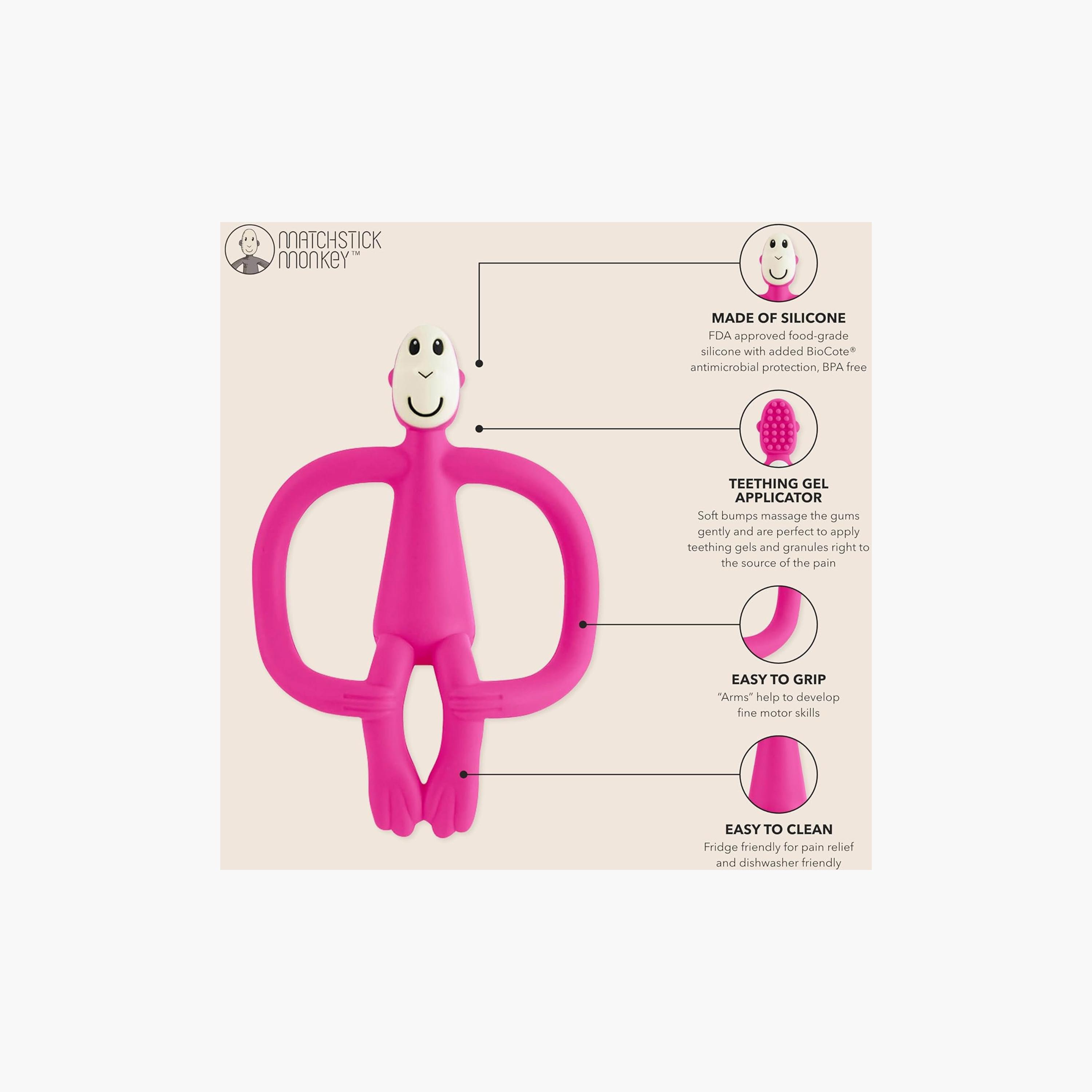 Matchstick Monkey Original Teether Love Hearts - 3 mths +-baby-feeding-teethers-image-9