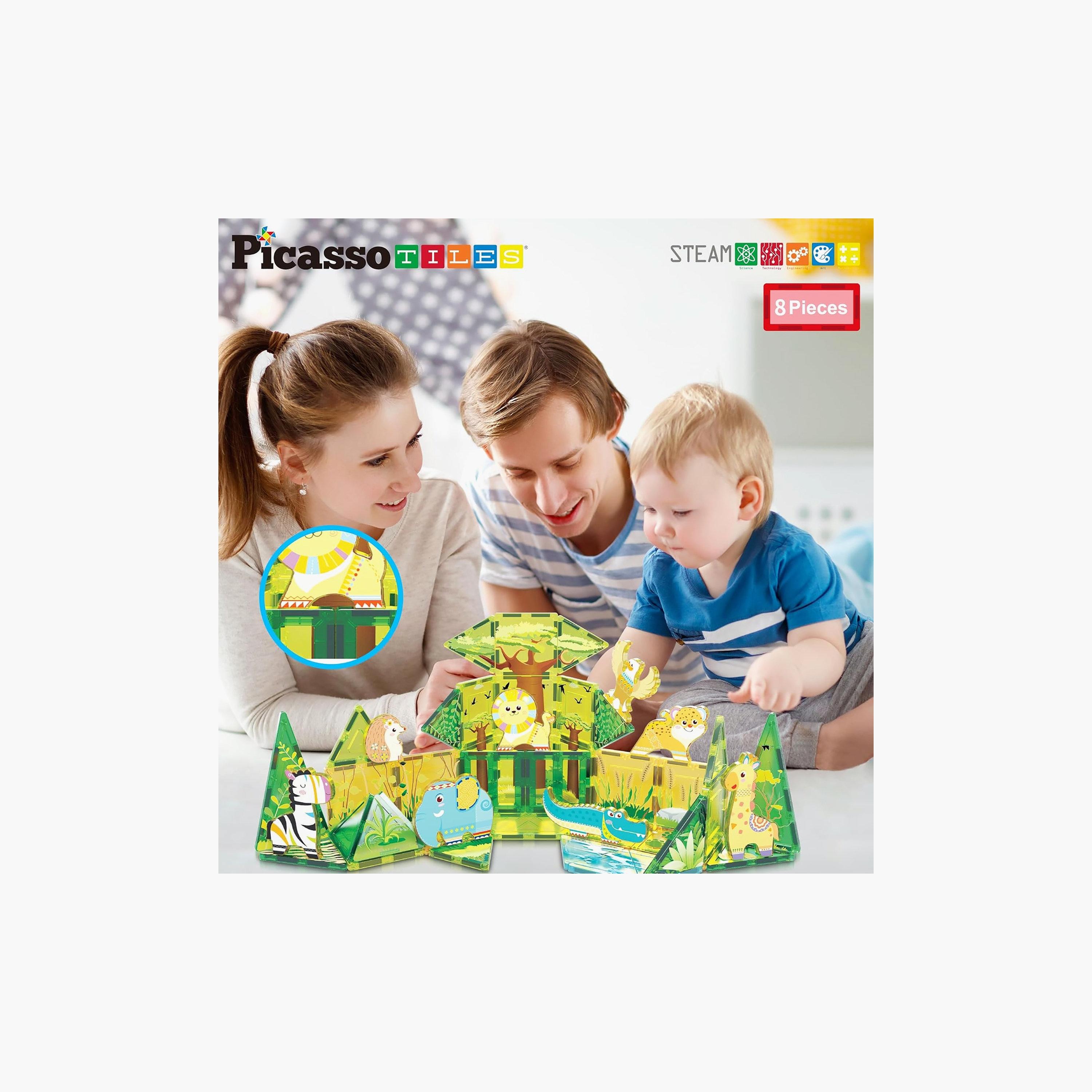 Picasso Tiles 8-Piece Magnetic Blocks Safari Animalas Set-toys-buildingblocks-magnetictoys-image-5