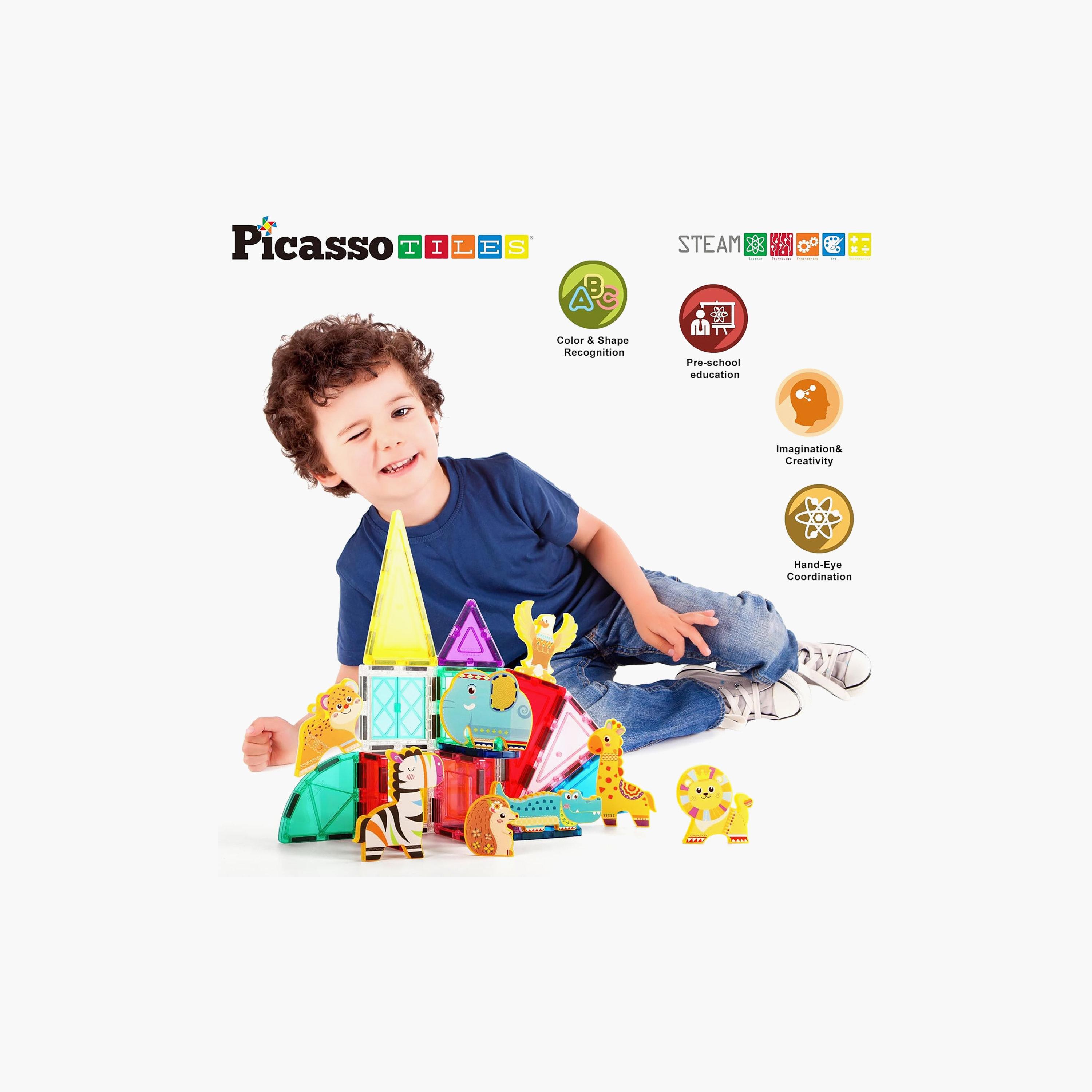 Picasso Tiles 8-Piece Magnetic Blocks Safari Animalas Set-toys-buildingblocks-magnetictoys-image-7
