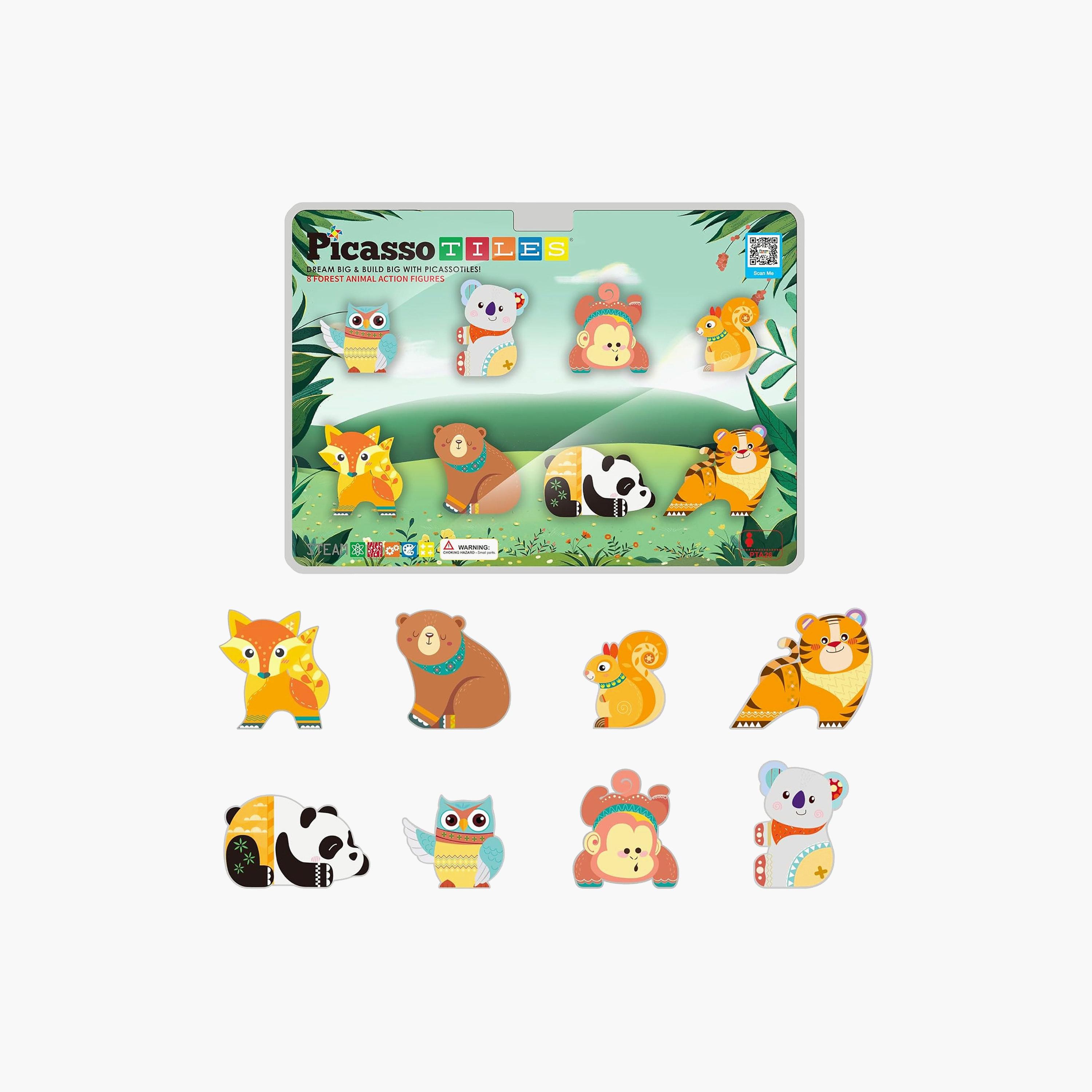 Picasso Tiles 8-Piece Magnetic Block Forest Animals Set-toys-buildingblocks-magnetictoys-image-2
