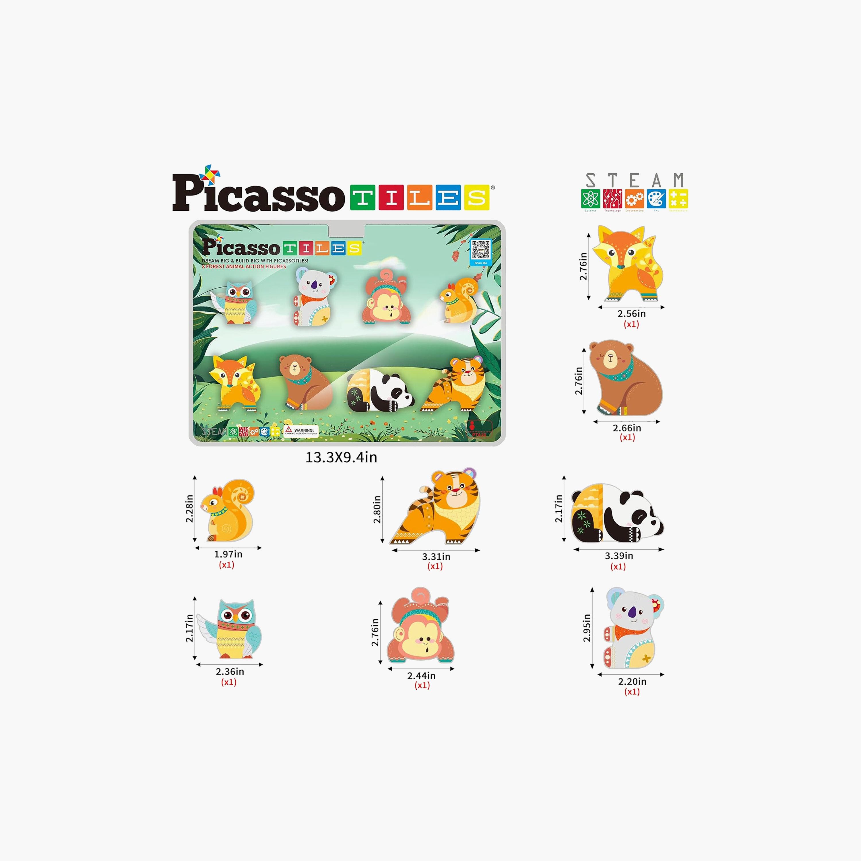 Picasso Tiles 8-Piece Magnetic Block Forest Animals Set-toys-buildingblocks-magnetictoys-image-3