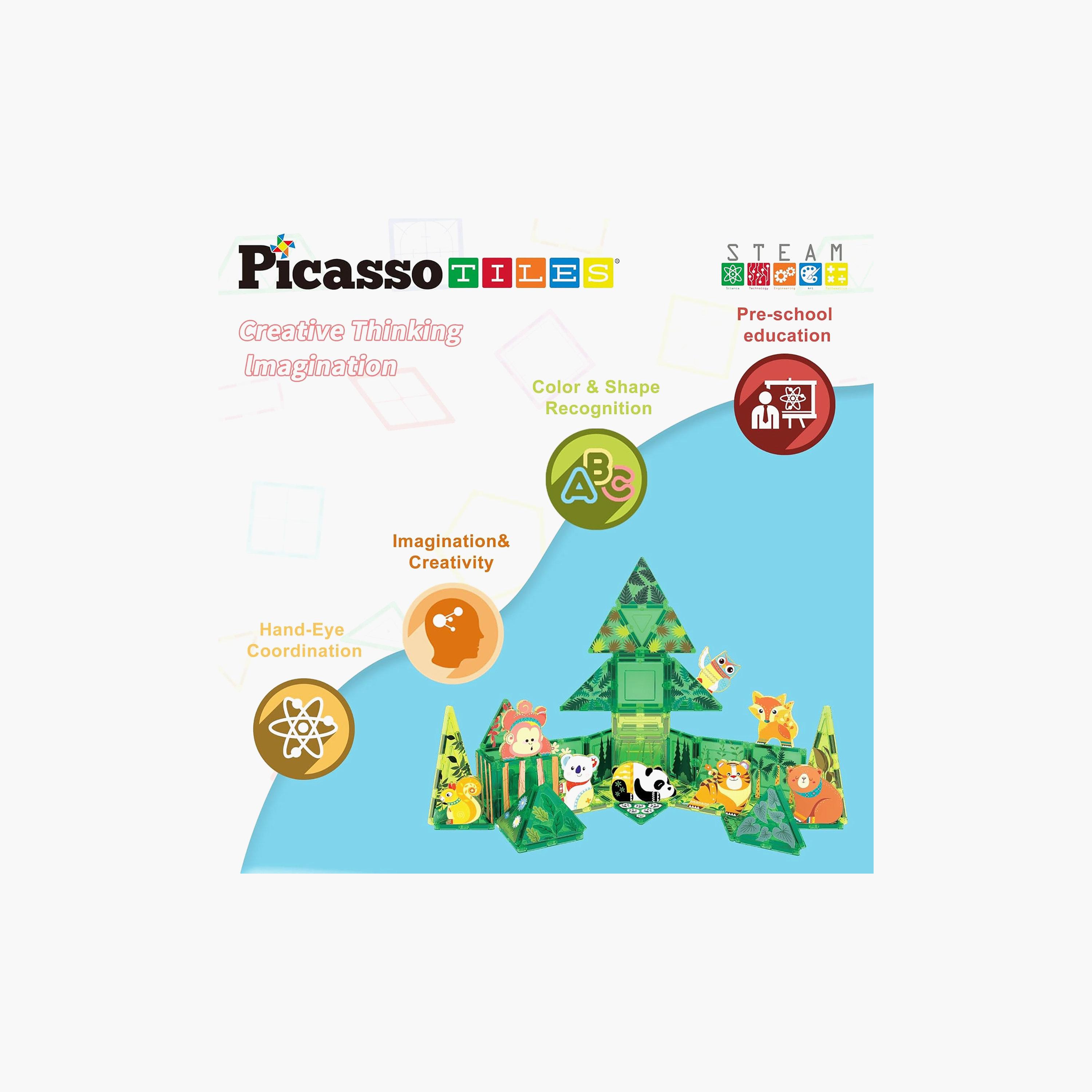Picasso Tiles 8-Piece Magnetic Block Forest Animals Set-toys-buildingblocks-magnetictoys-image-4