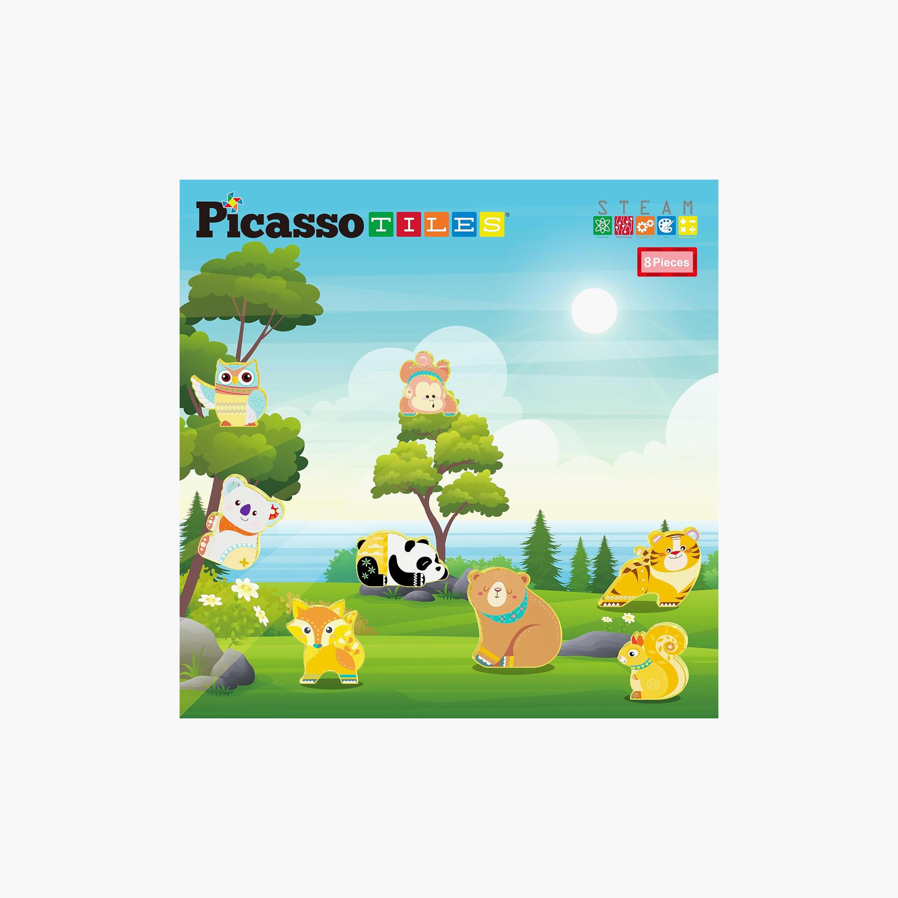 Picasso Tiles 8-Piece Magnetic Block Forest Animals Set-toys-buildingblocks-magnetictoys-image-6