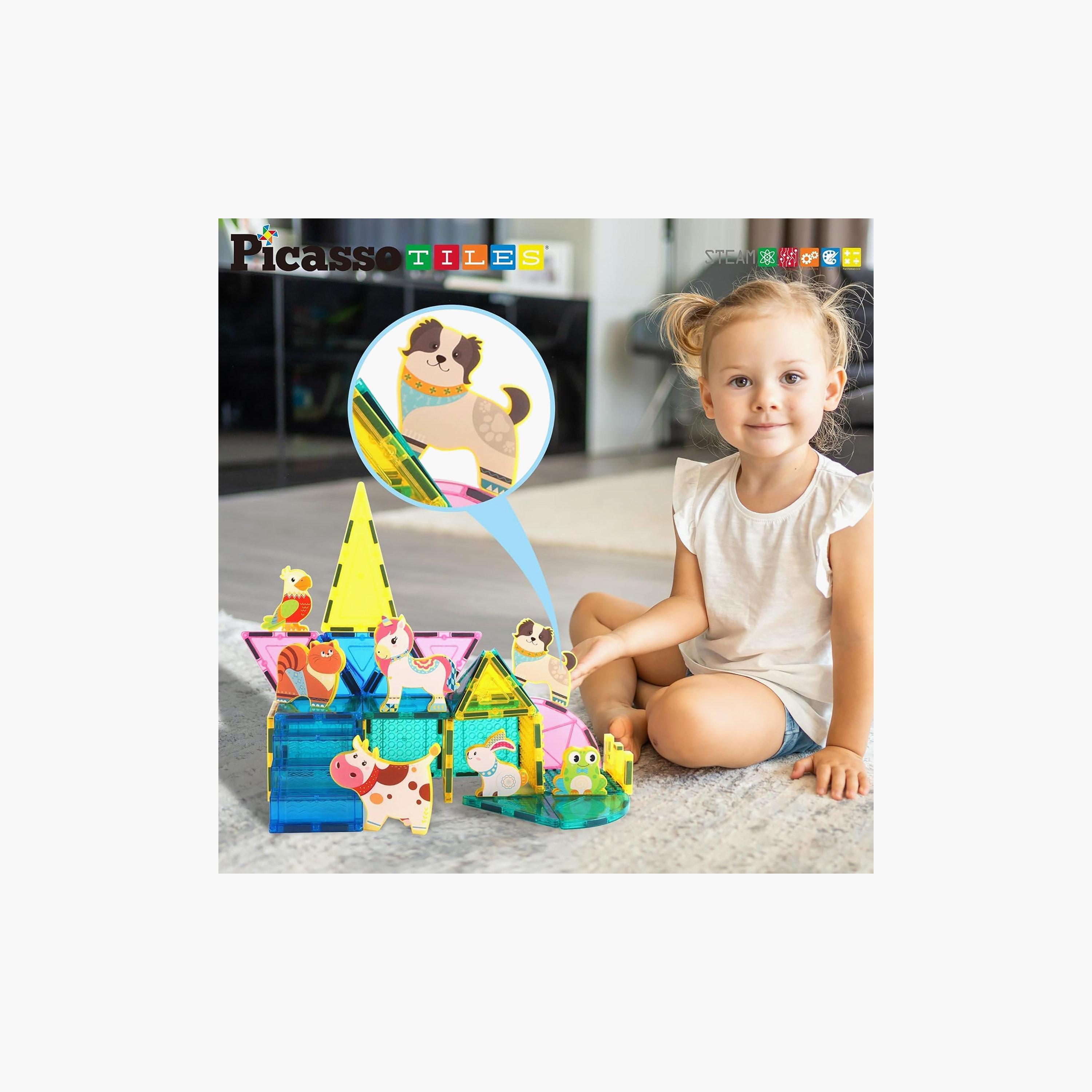 Picasso Tiles 8-Piece Magnetic Block Farm Animals Set-toys-buildingblocks-magnetictoys-image-5