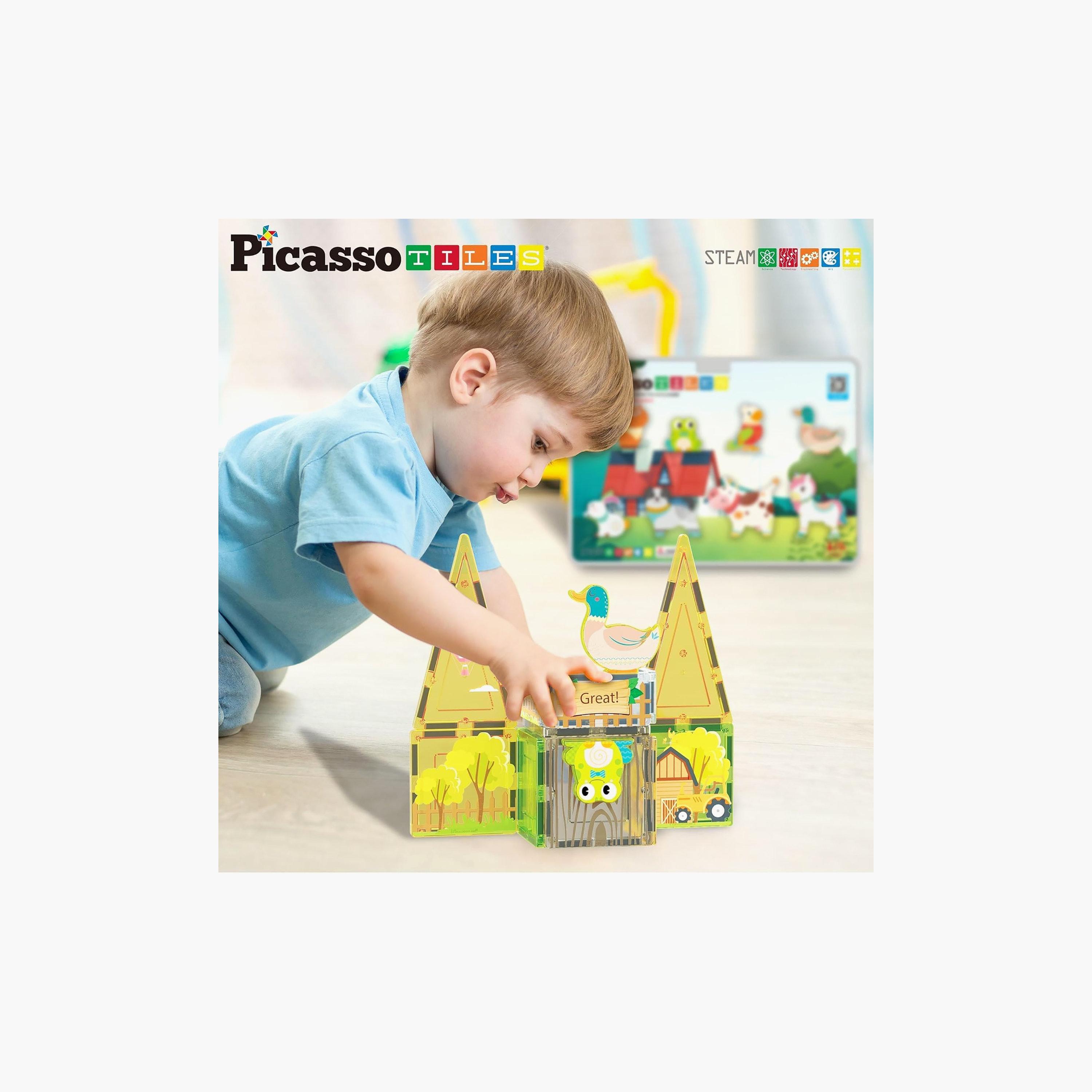 Picasso Tiles 8-Piece Magnetic Block Farm Animals Set-toys-buildingblocks-magnetictoys-image-7