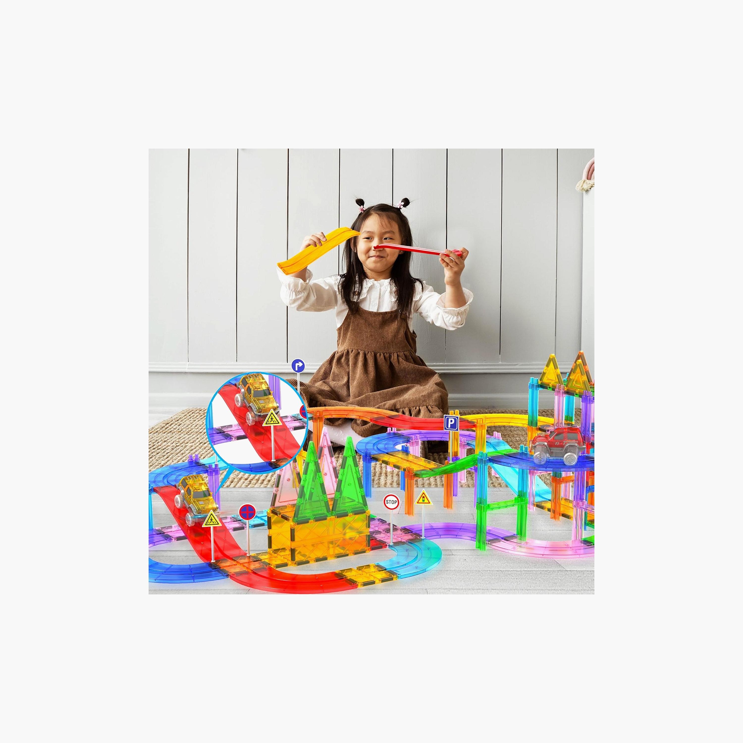 Picasso Tiles 6-Piece Magnetic Race Treack Slope-toys-buildingblocks-magnetictoys-image-2