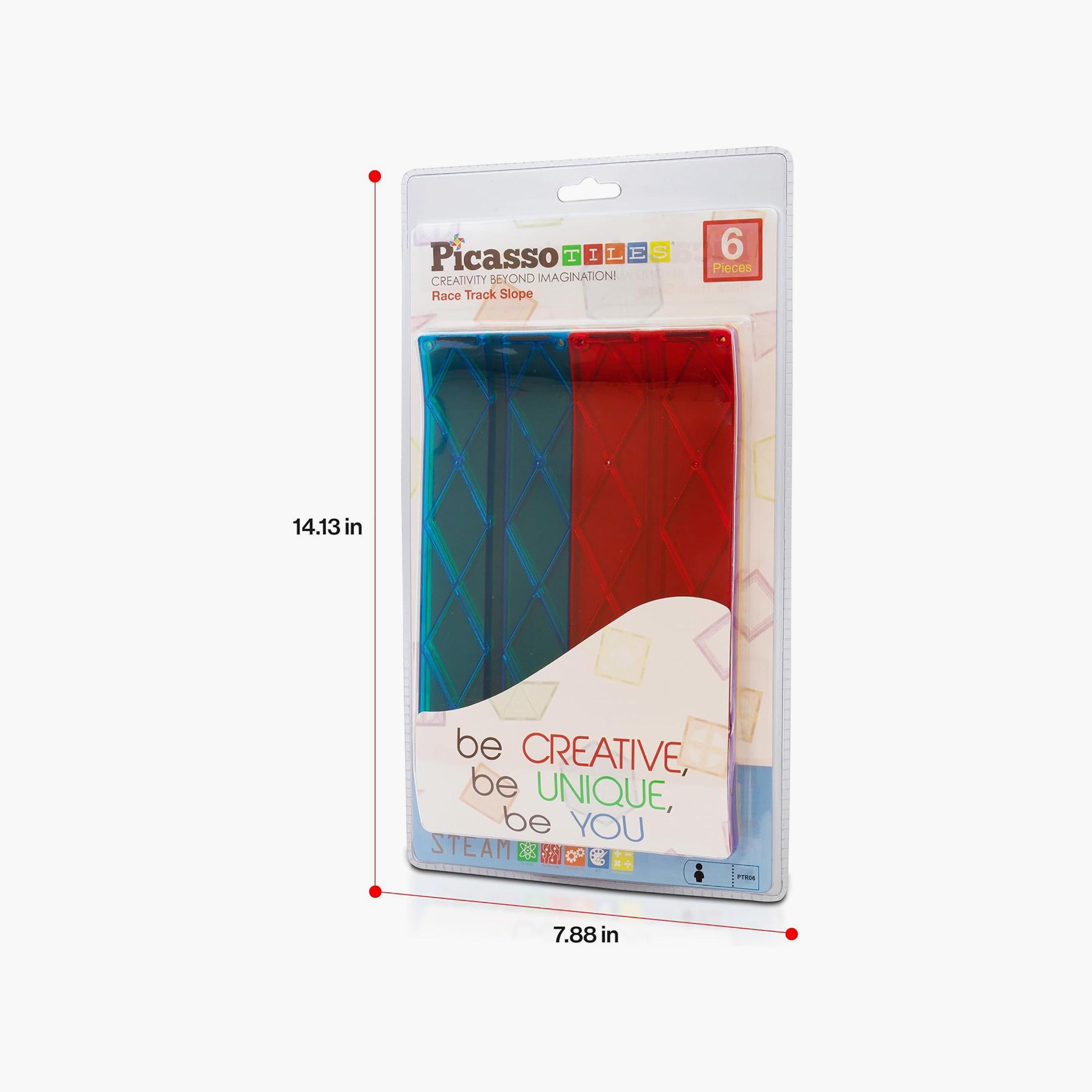Picasso Tiles 6-Piece Magnetic Race Treack Slope-toys-buildingblocks-magnetictoys-image-9