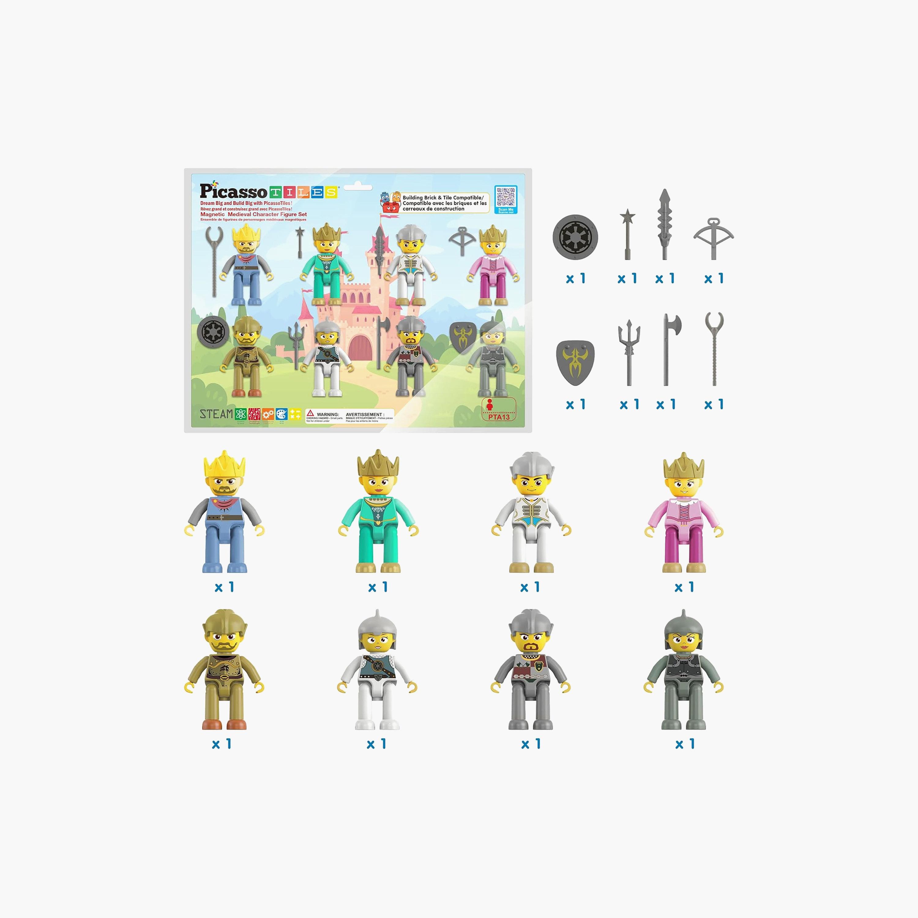 Picasso Tiles 8-Piece Magnetic Medieval Character Set-toys-buildingblocks-magnetictoys-image-3
