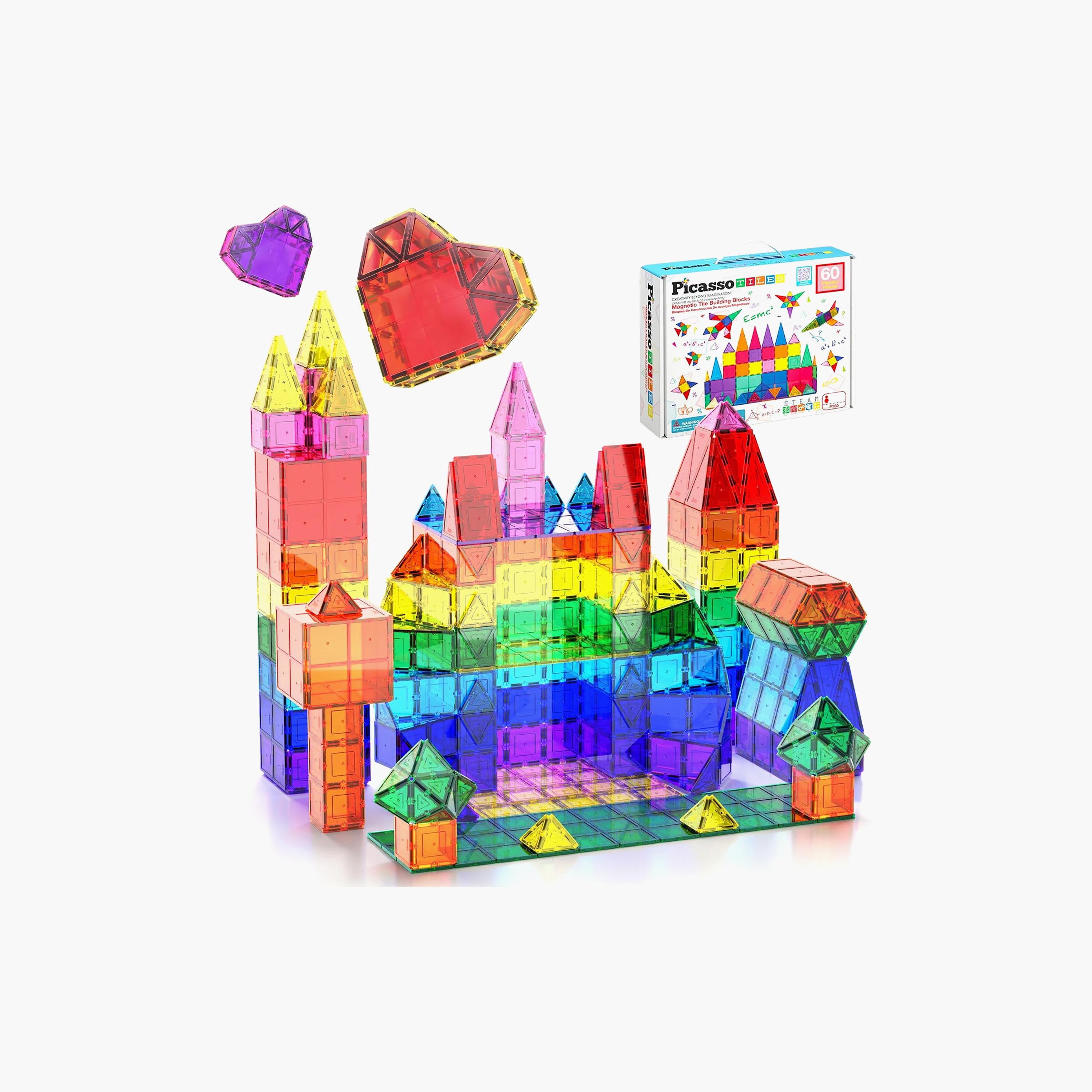 Picasso Tiles Magnetic 60-Piece Building Blocks Set-toys-buildingblocks-magnetictoys-image-1