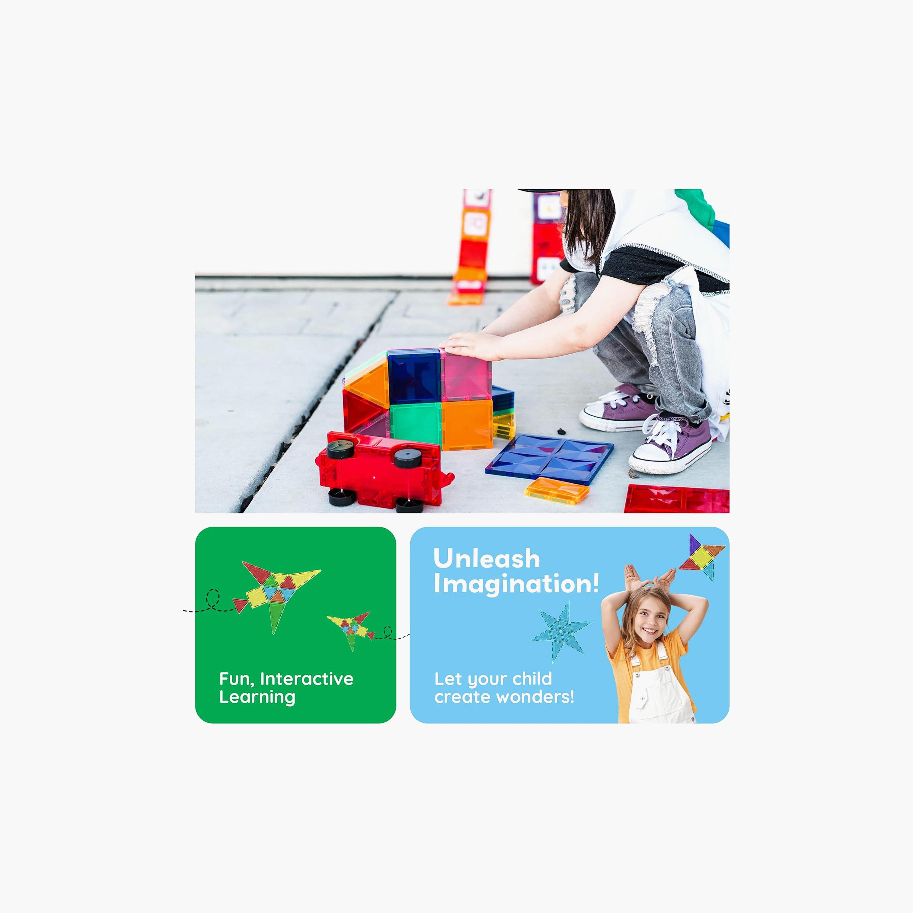 Picasso Tiles Magnetic 60-Piece Building Blocks Set-toys-buildingblocks-magnetictoys-image-5
