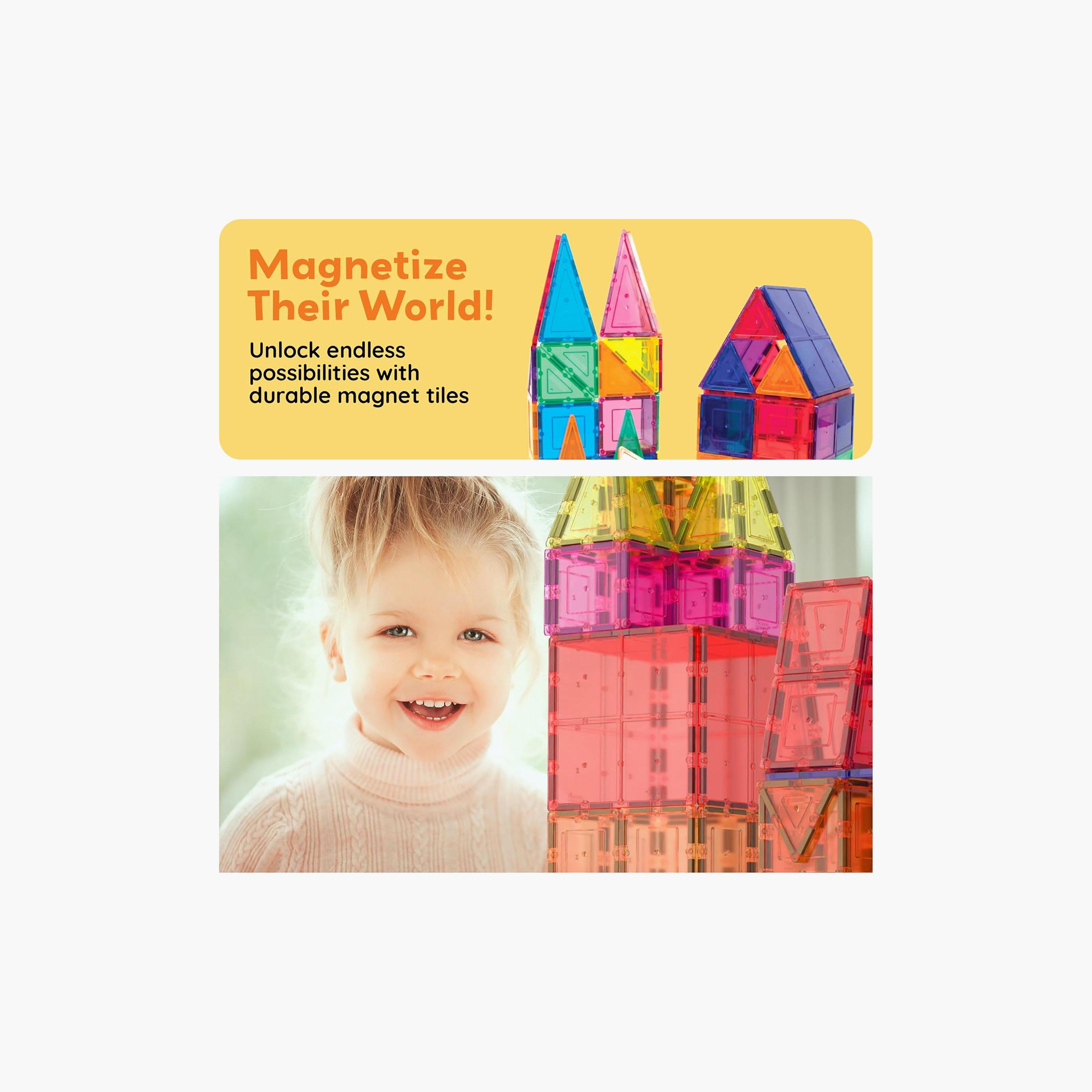 Picasso Tiles Magnetic 60-Piece Building Blocks Set-toys-buildingblocks-magnetictoys-image-7