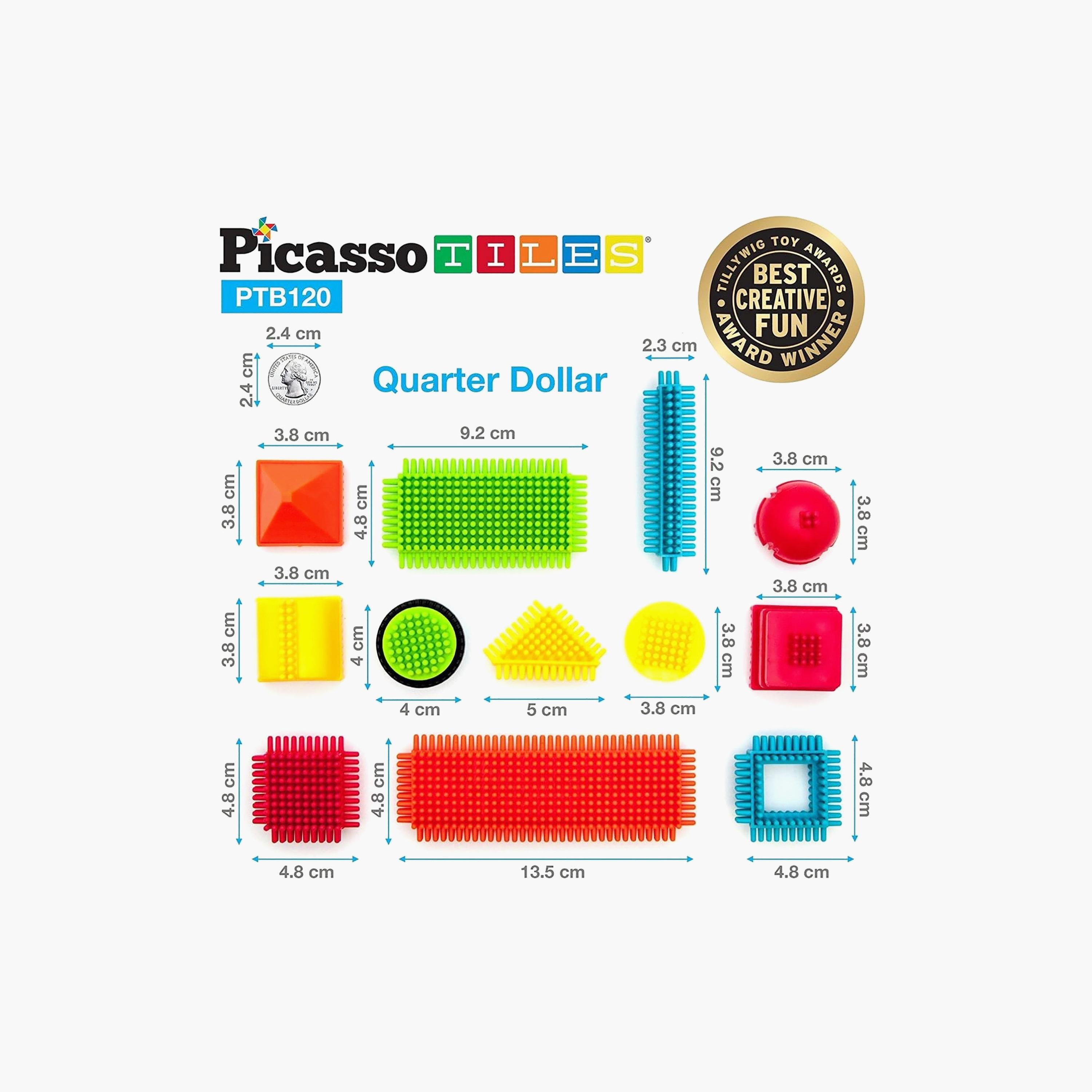 Picasso Tiles Magnetic 120-Piece Hedgehog Building Blocks Set-toys-buildingblocks-magnetictoys-image-3