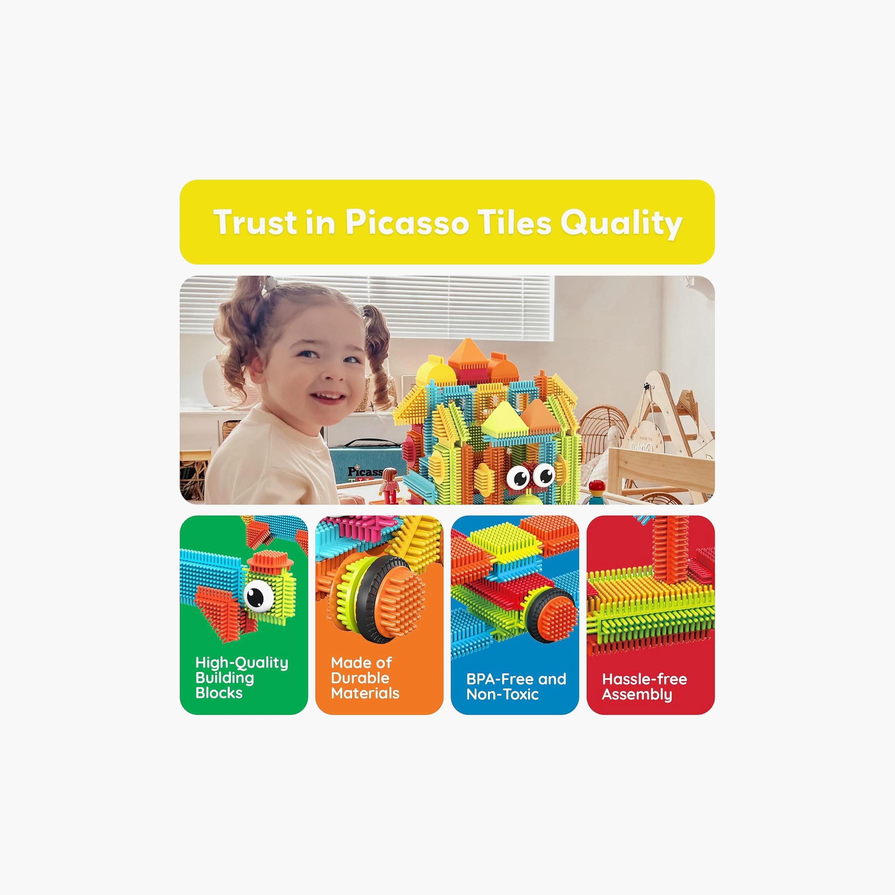 Picasso Tiles Magnetic 120-Piece Hedgehog Building Blocks Set-toys-buildingblocks-magnetictoys-image-8