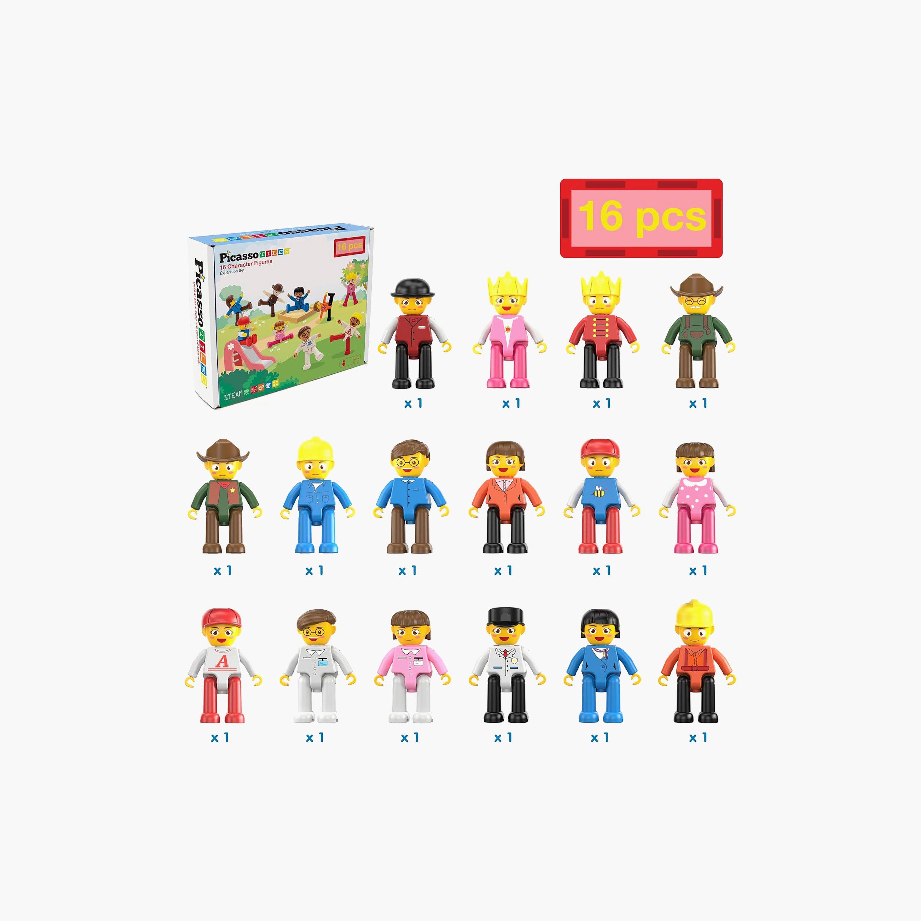 Picasso Tiles Magnetic 16-Piece Character Figures Set-toys-buildingblocks-magnetictoys-image-3