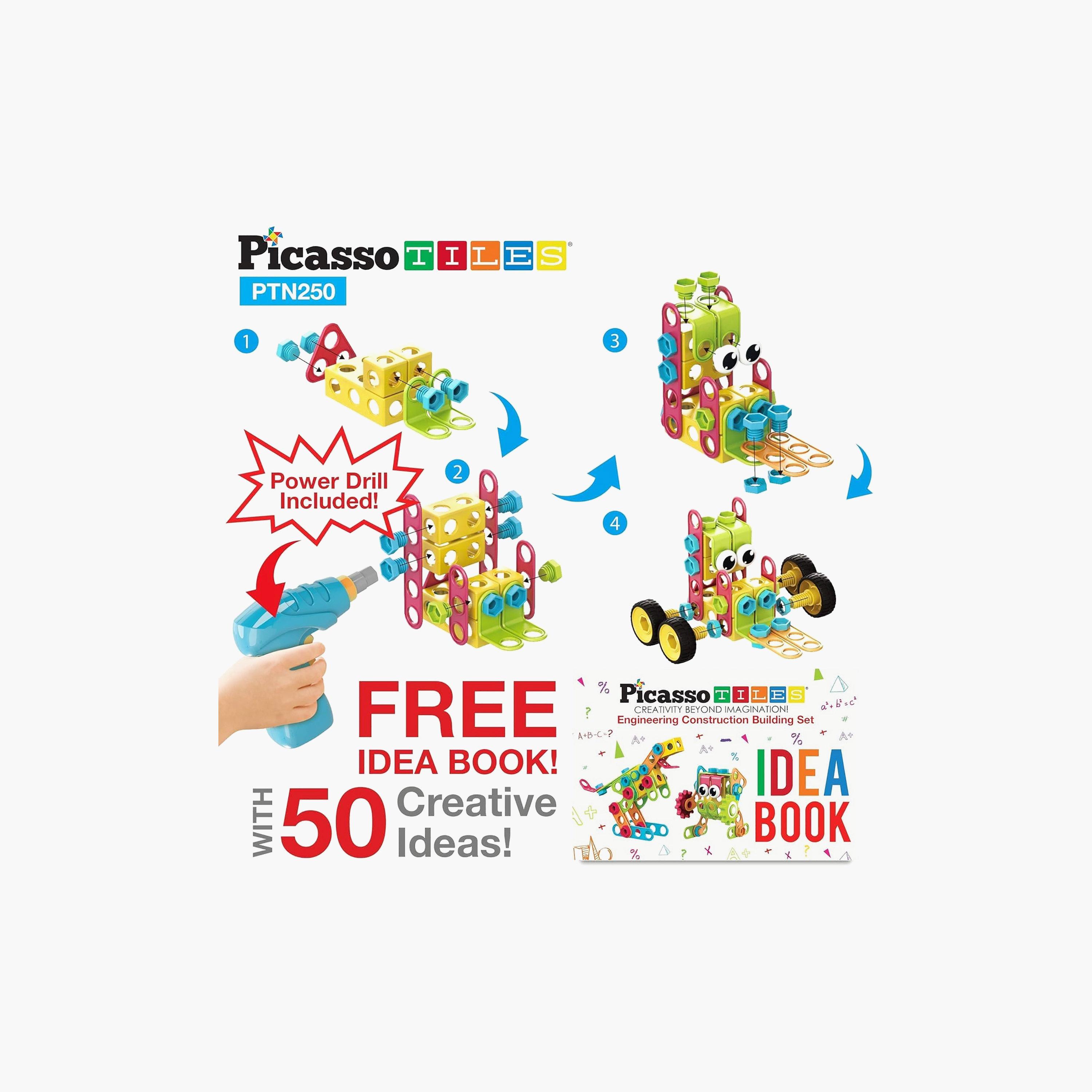 Picasso Tiles Magnetic 250-Piece Engineering Construction Building Set-toys-buildingblocks-magnetictoys-image-3