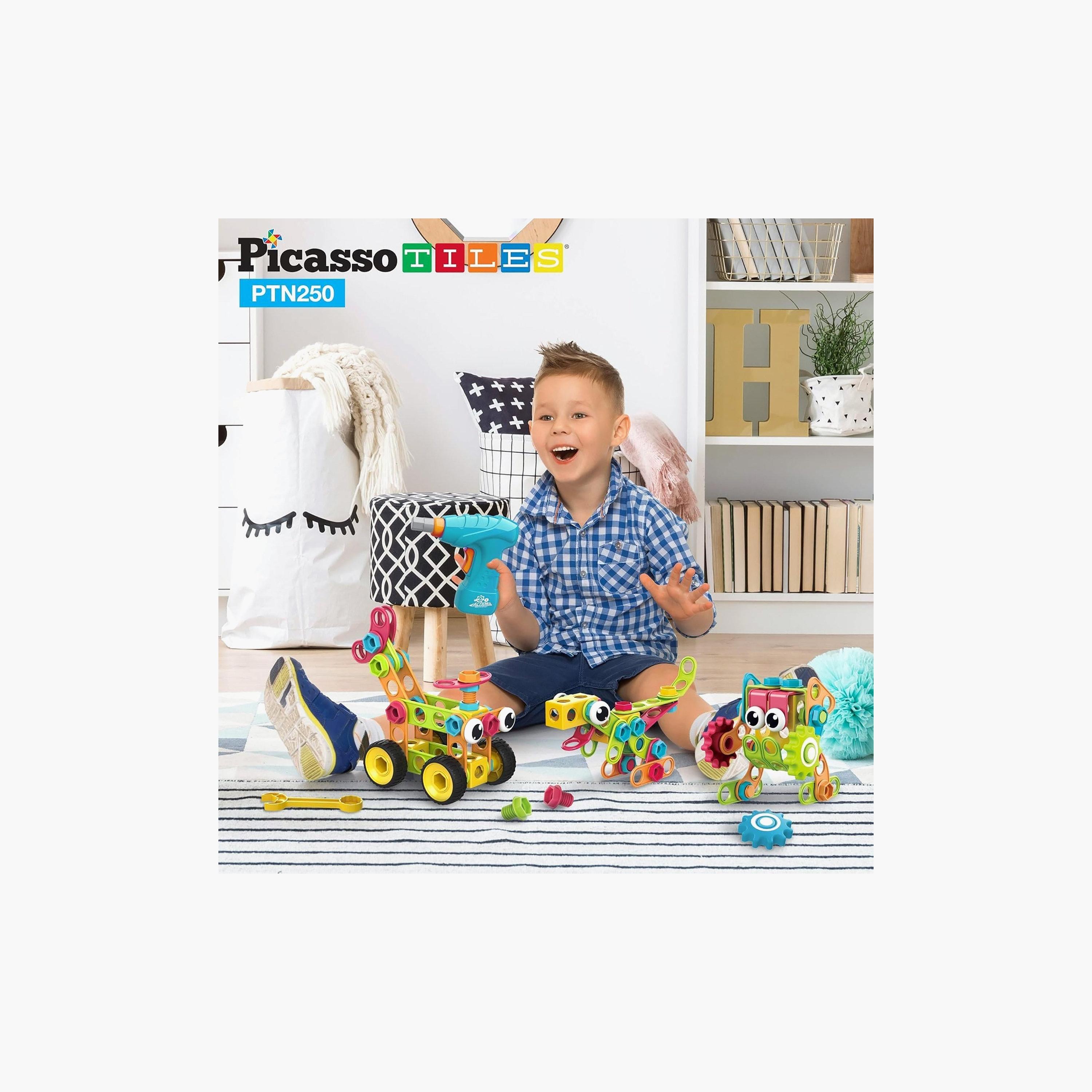Picasso Tiles Magnetic 250-Piece Engineering Construction Building Set-toys-buildingblocks-magnetictoys-image-4