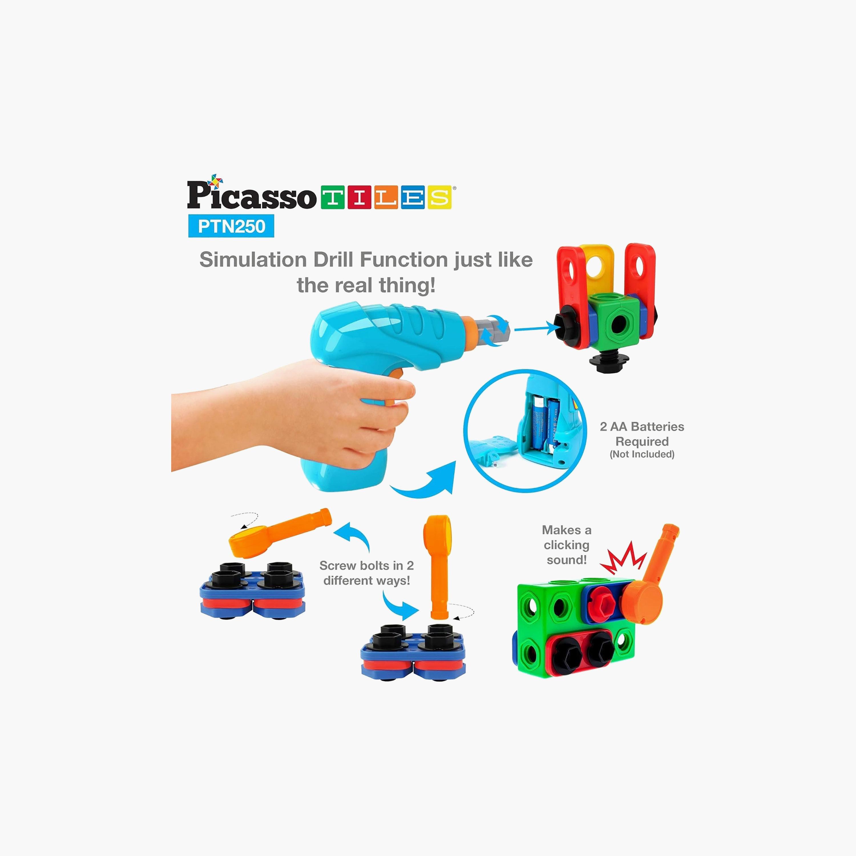 Picasso Tiles Magnetic 250-Piece Engineering Construction Building Set-toys-buildingblocks-magnetictoys-image-6