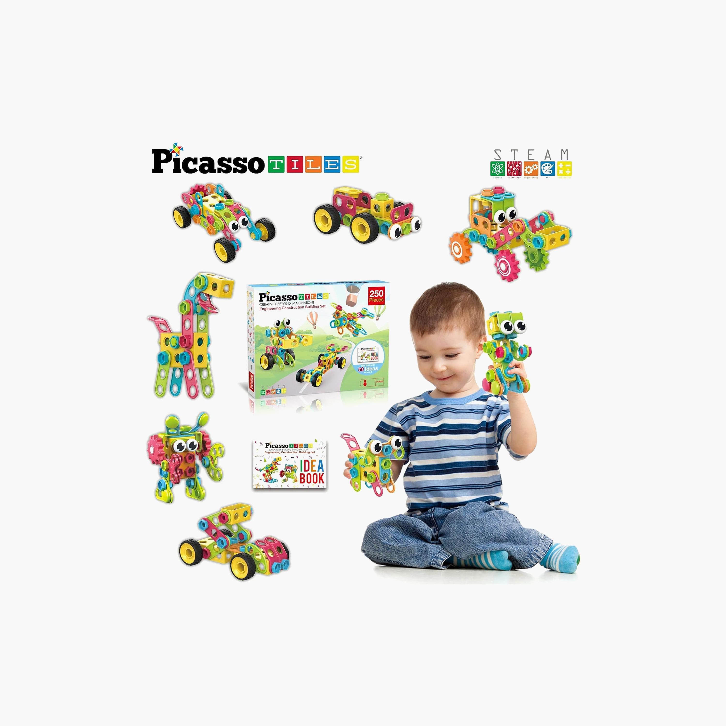 Picasso Tiles Magnetic 250-Piece Engineering Construction Building Set-toys-buildingblocks-magnetictoys-image-9